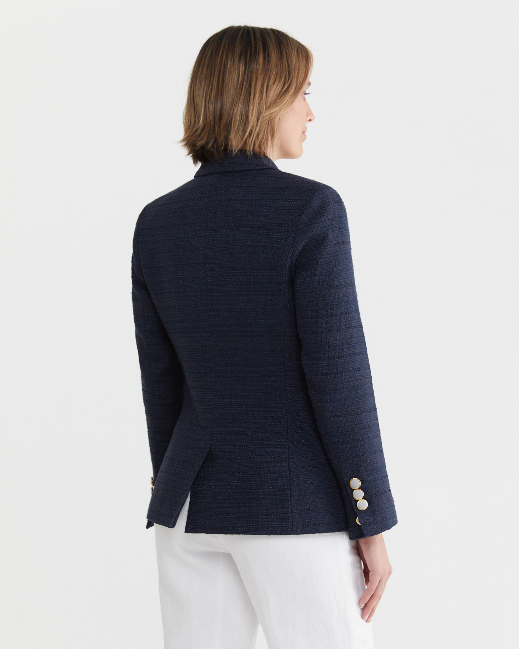 Michelle Textured Blazer in NAVY