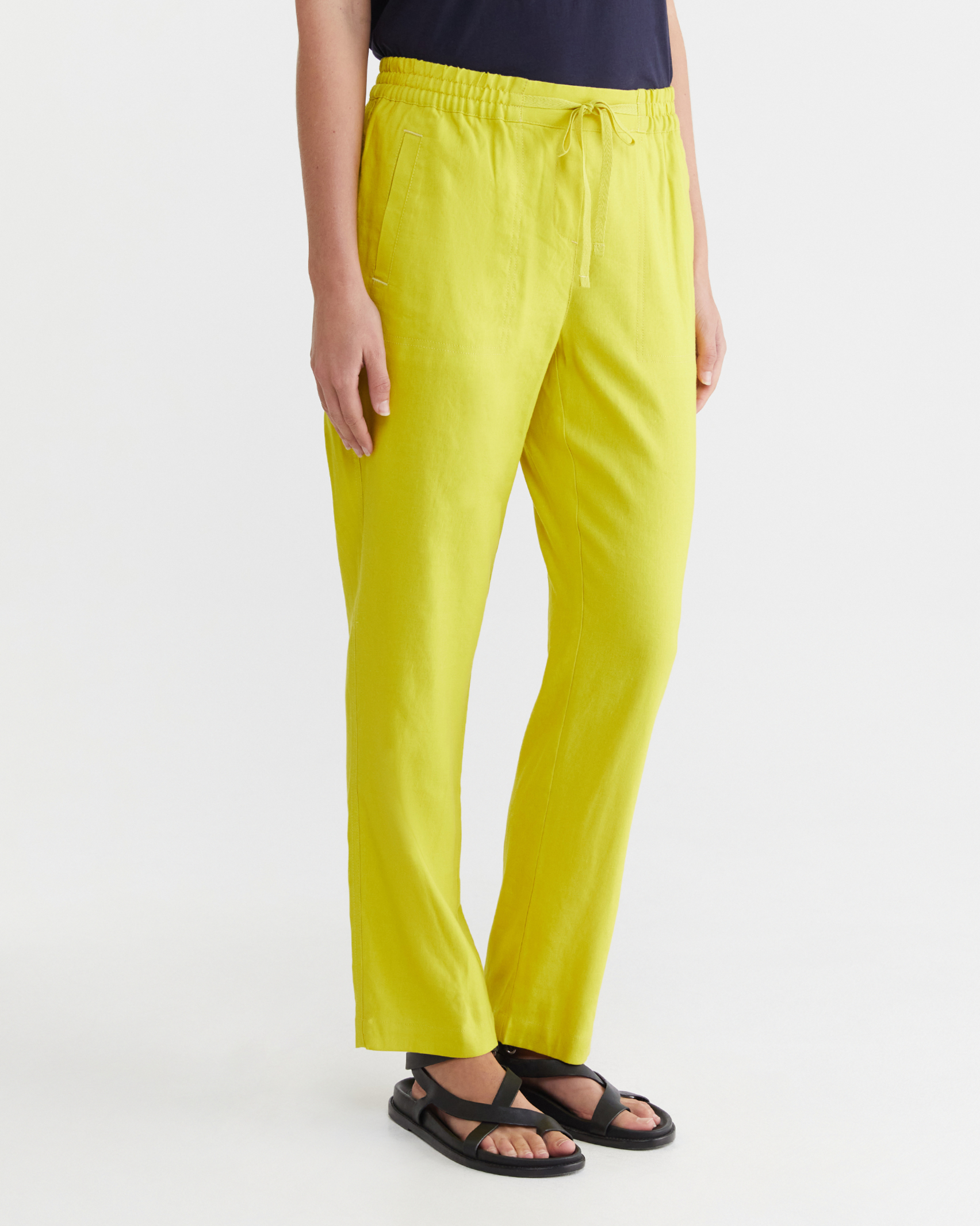 Rosa Linen Pant in LIGHT OLIVE