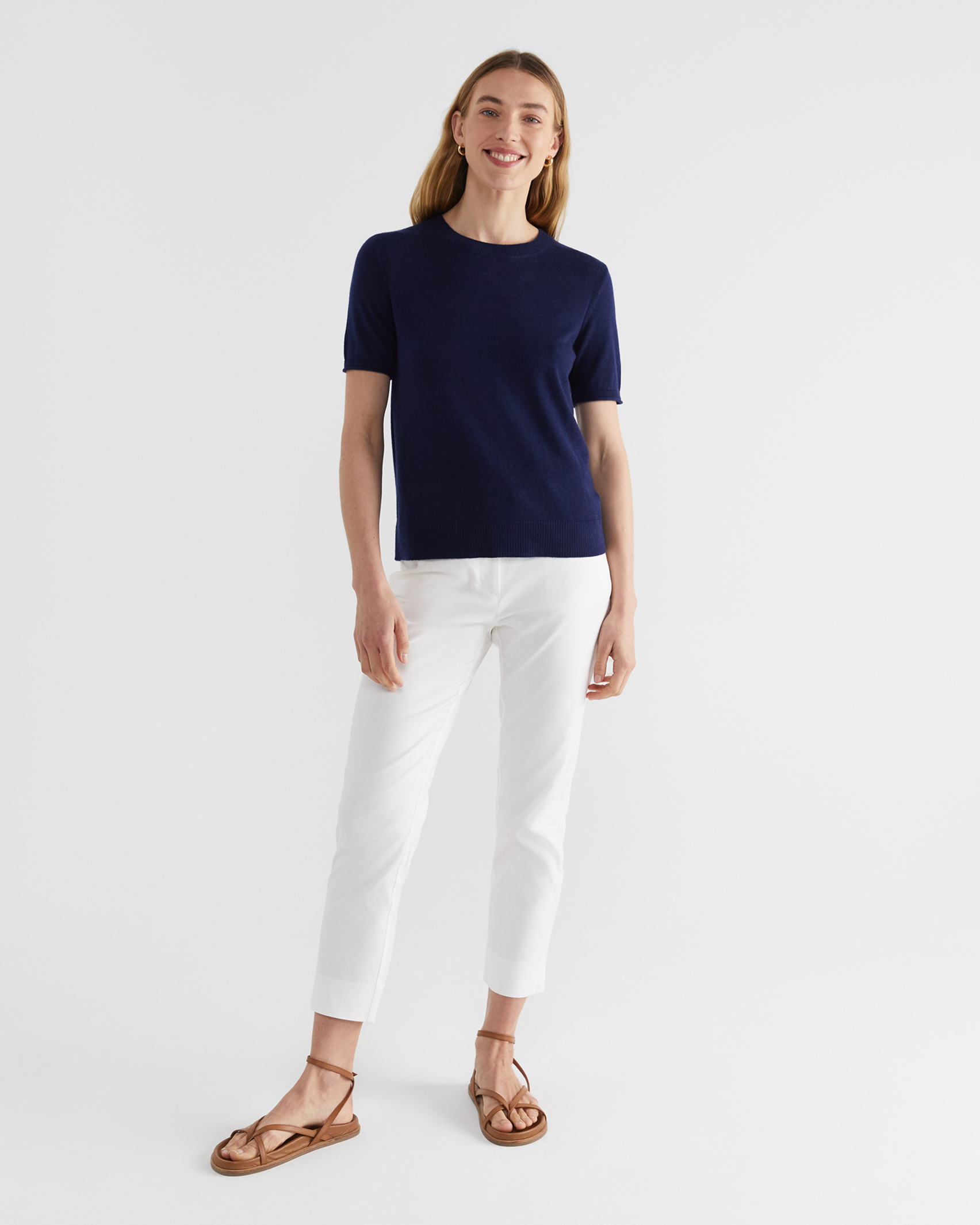 Laurina Knit Tee in NAVY