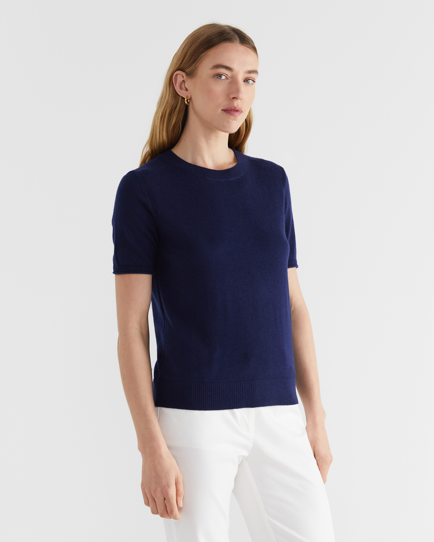 Laurina Knit Tee in NAVY