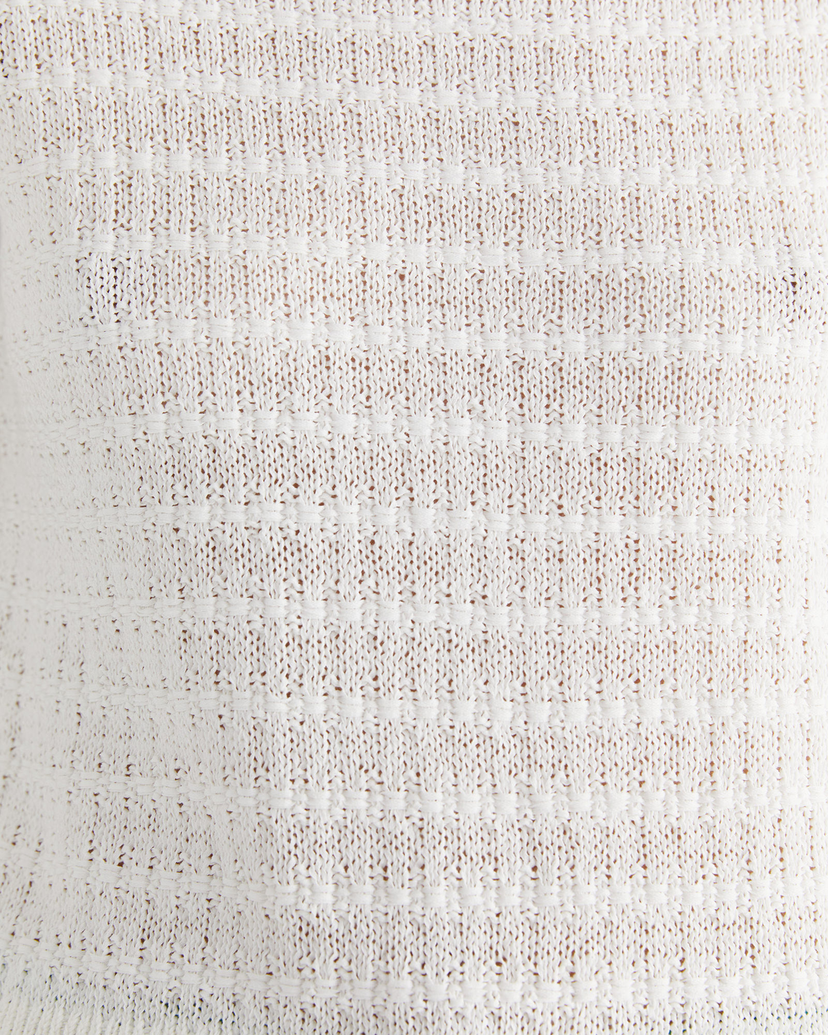 Josie Tape Yarn Textured Knit in IVORY