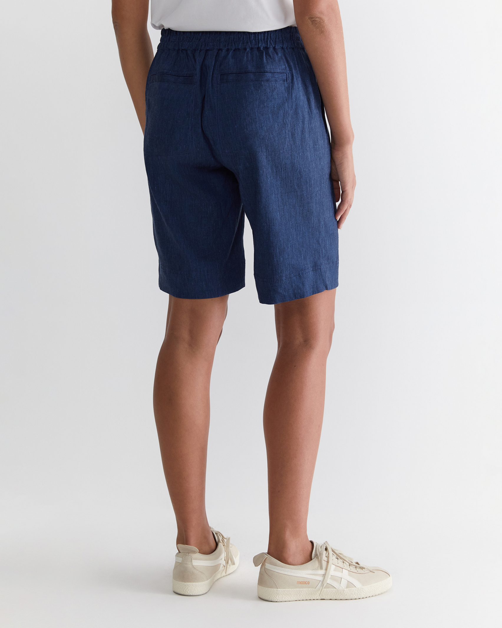 Rosa Linen Short in INDIGO