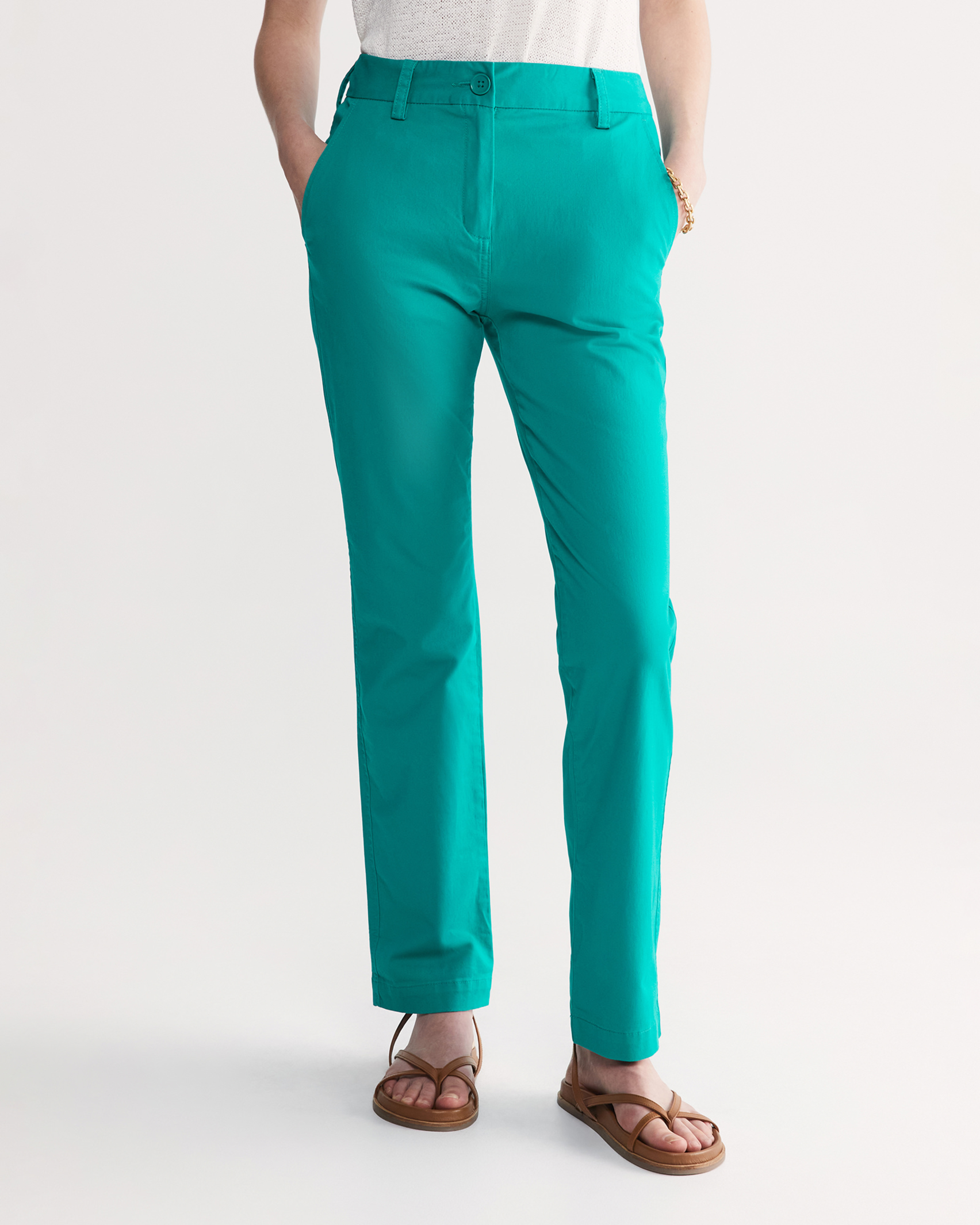 Laura Relaxed Chino in TURQUOISE