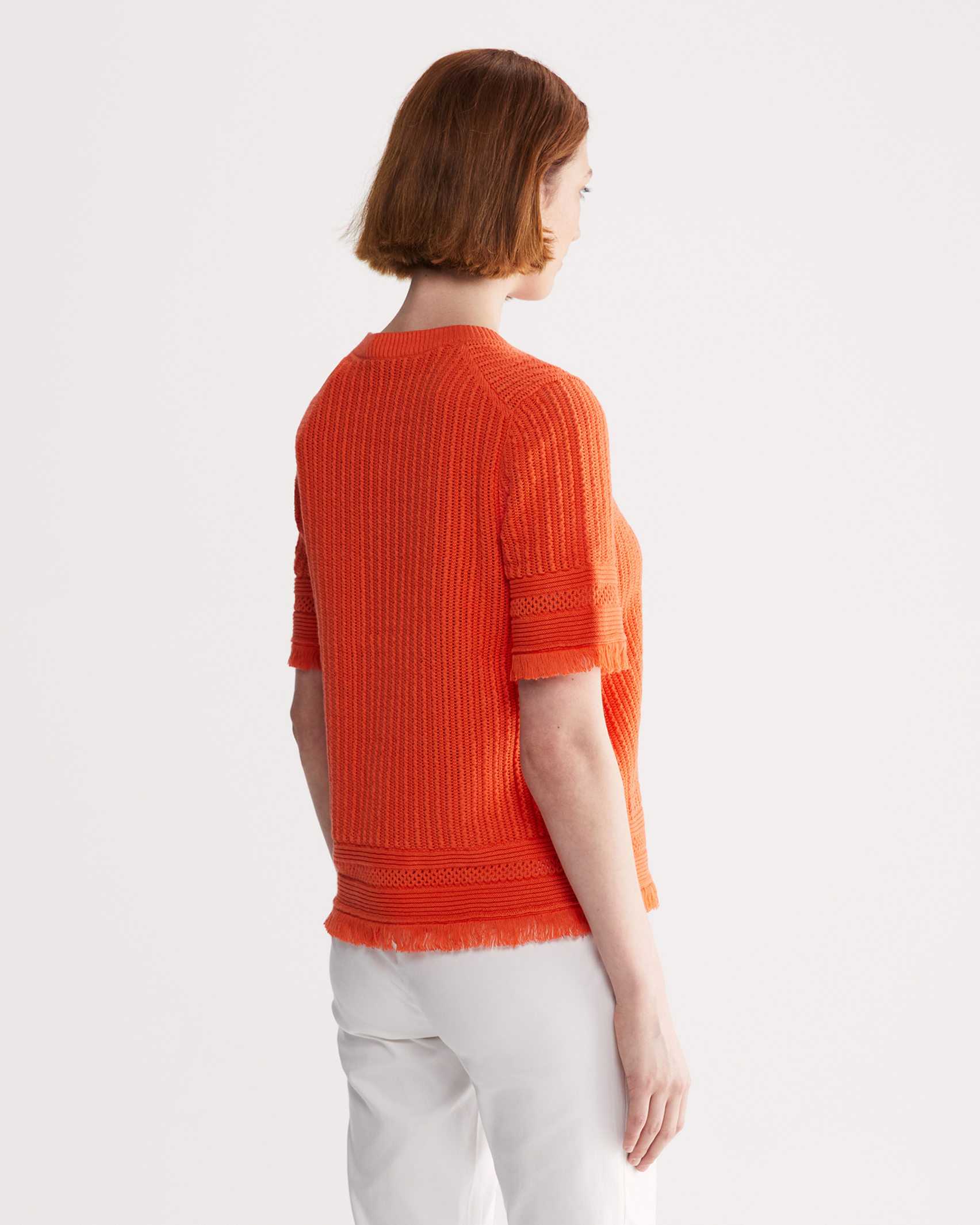 Cynthia Fringe Knit in MELON
