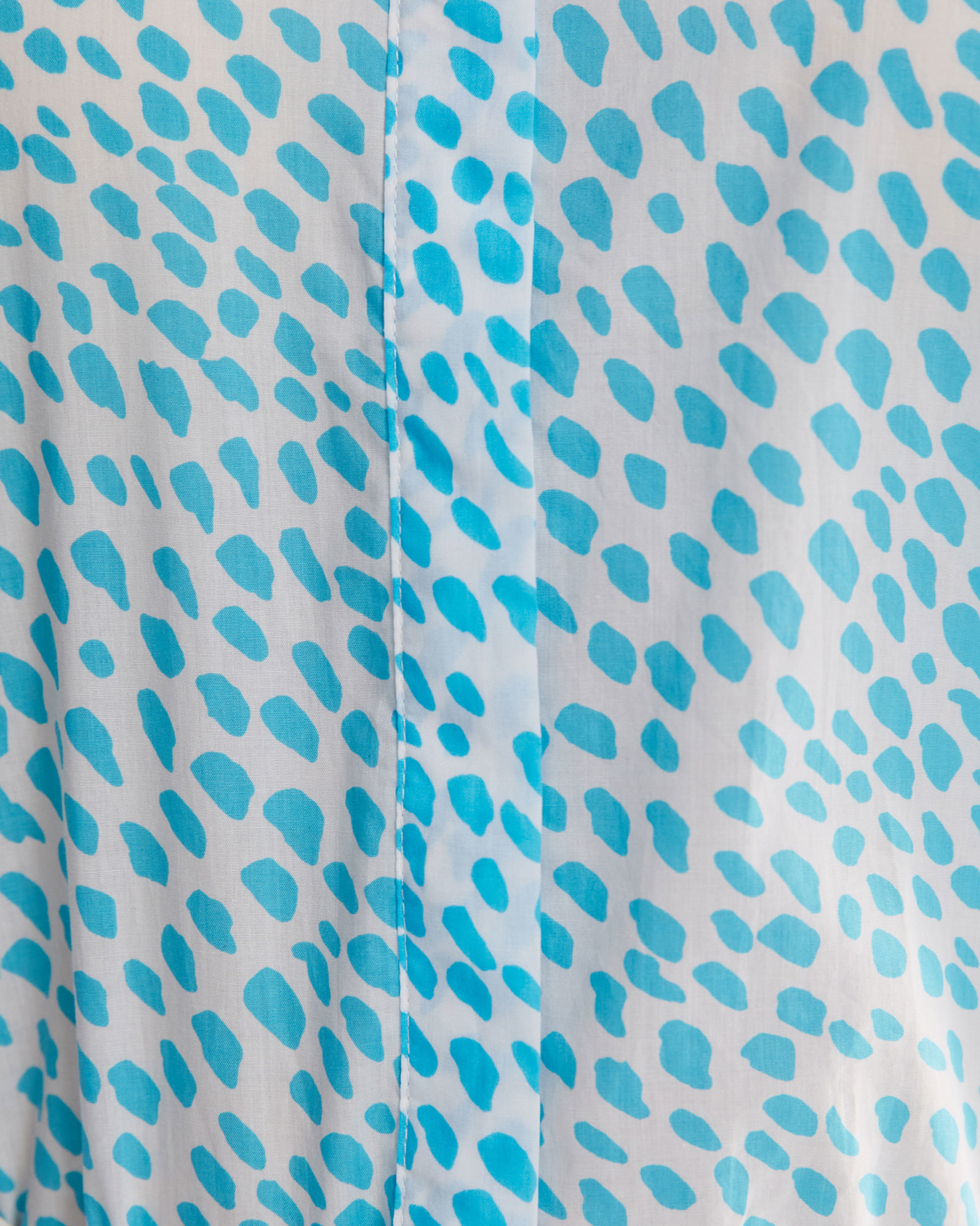 Dashed Lily Voile Short Sleeve Shirt in WHITE/BLUE