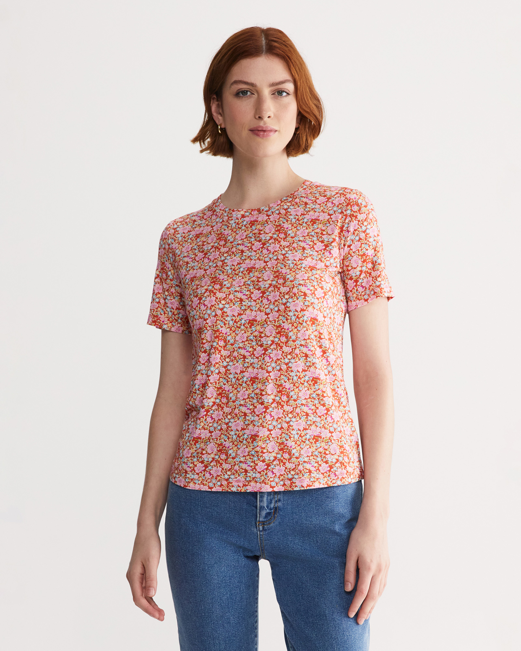 John Liberty Magic Tee in RED MULTI