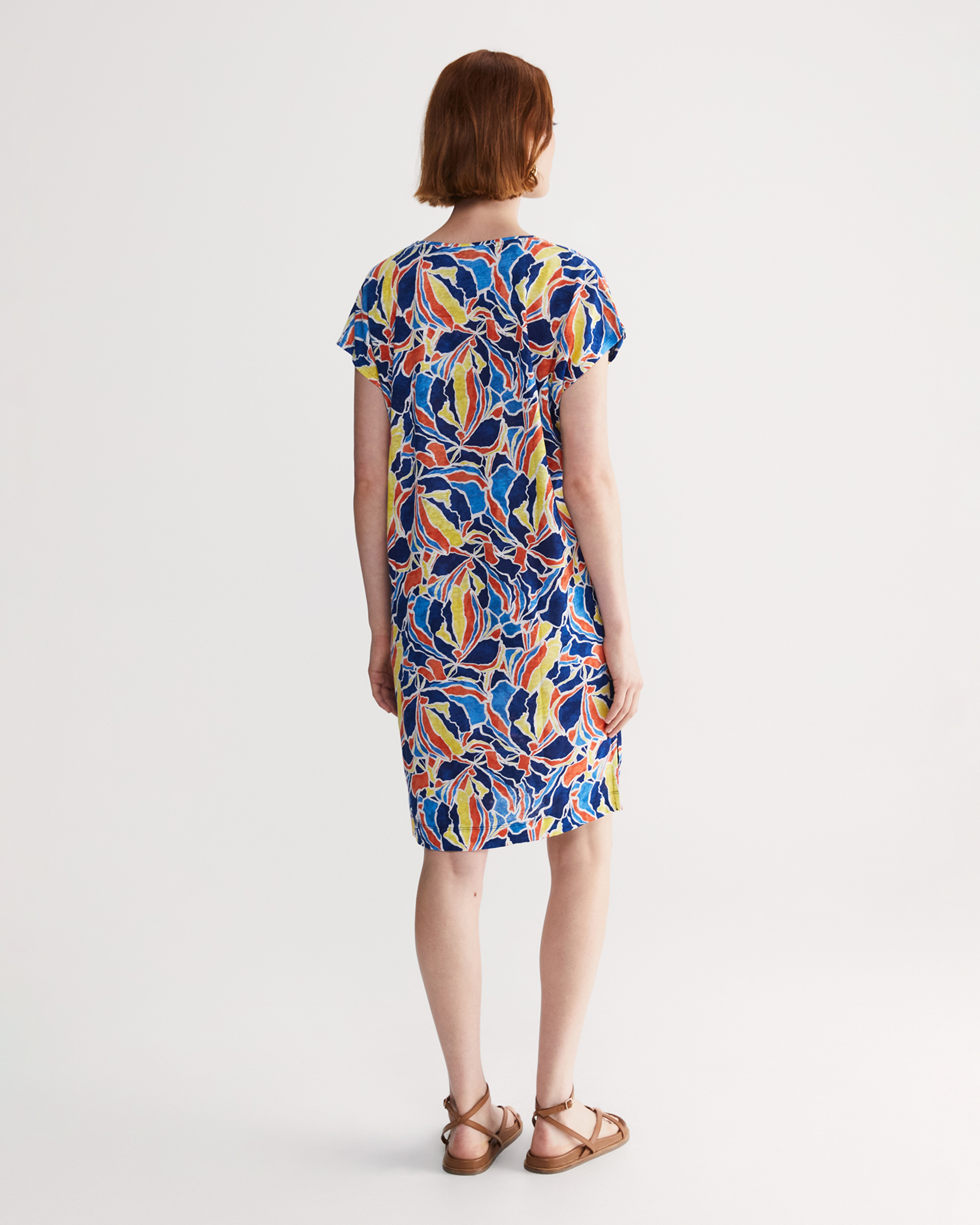 Cleo Linen Dress in MULTI