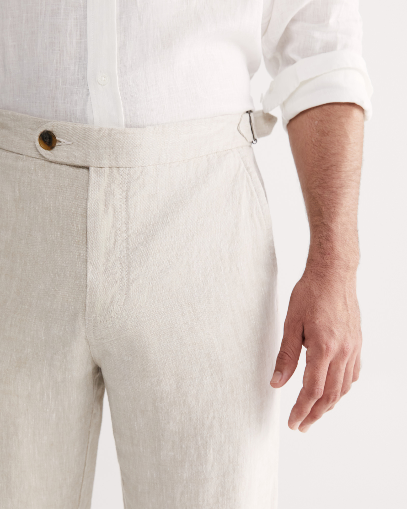 Greenwell Linen Pant in STONE