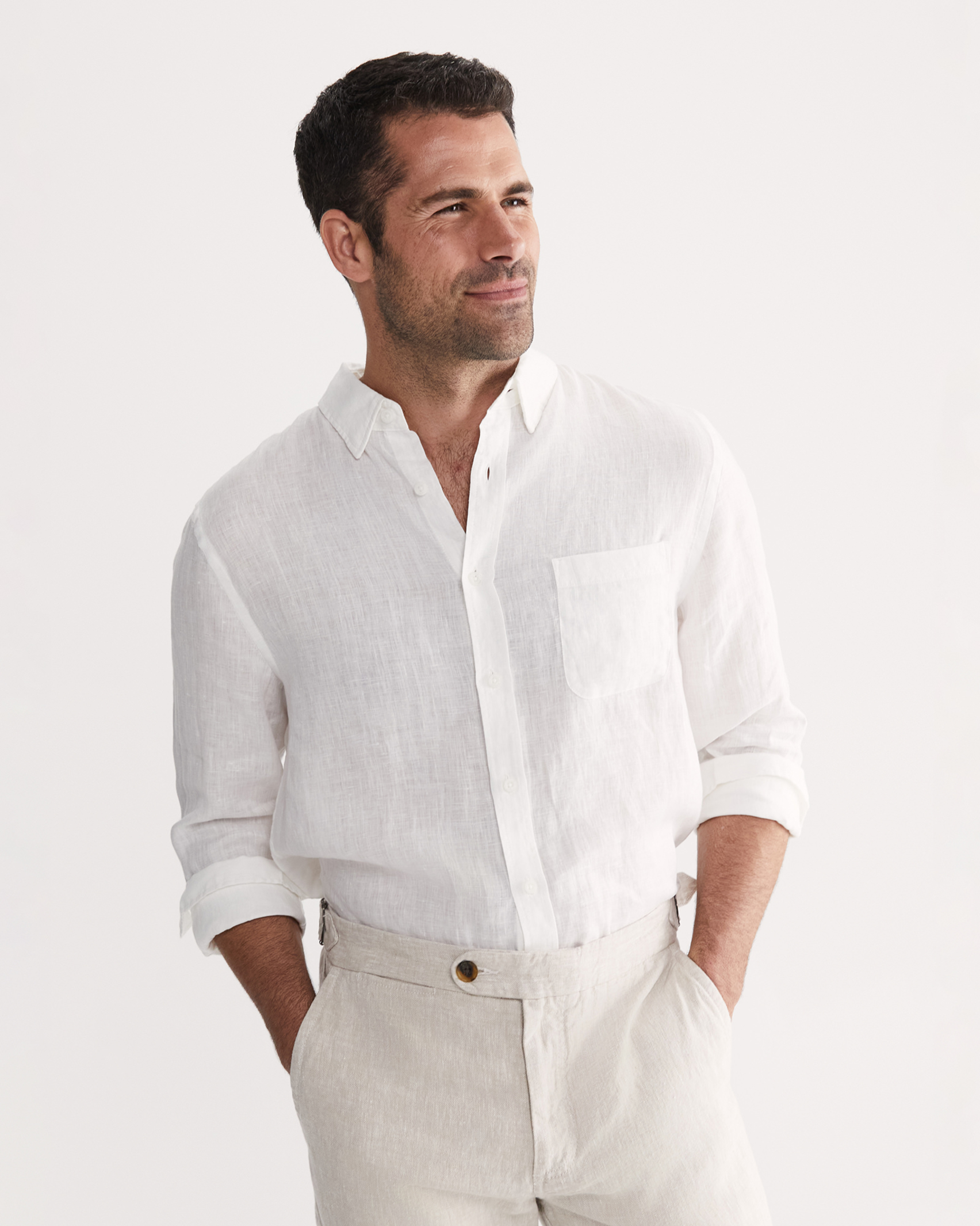 Greenwell Linen Pant in STONE