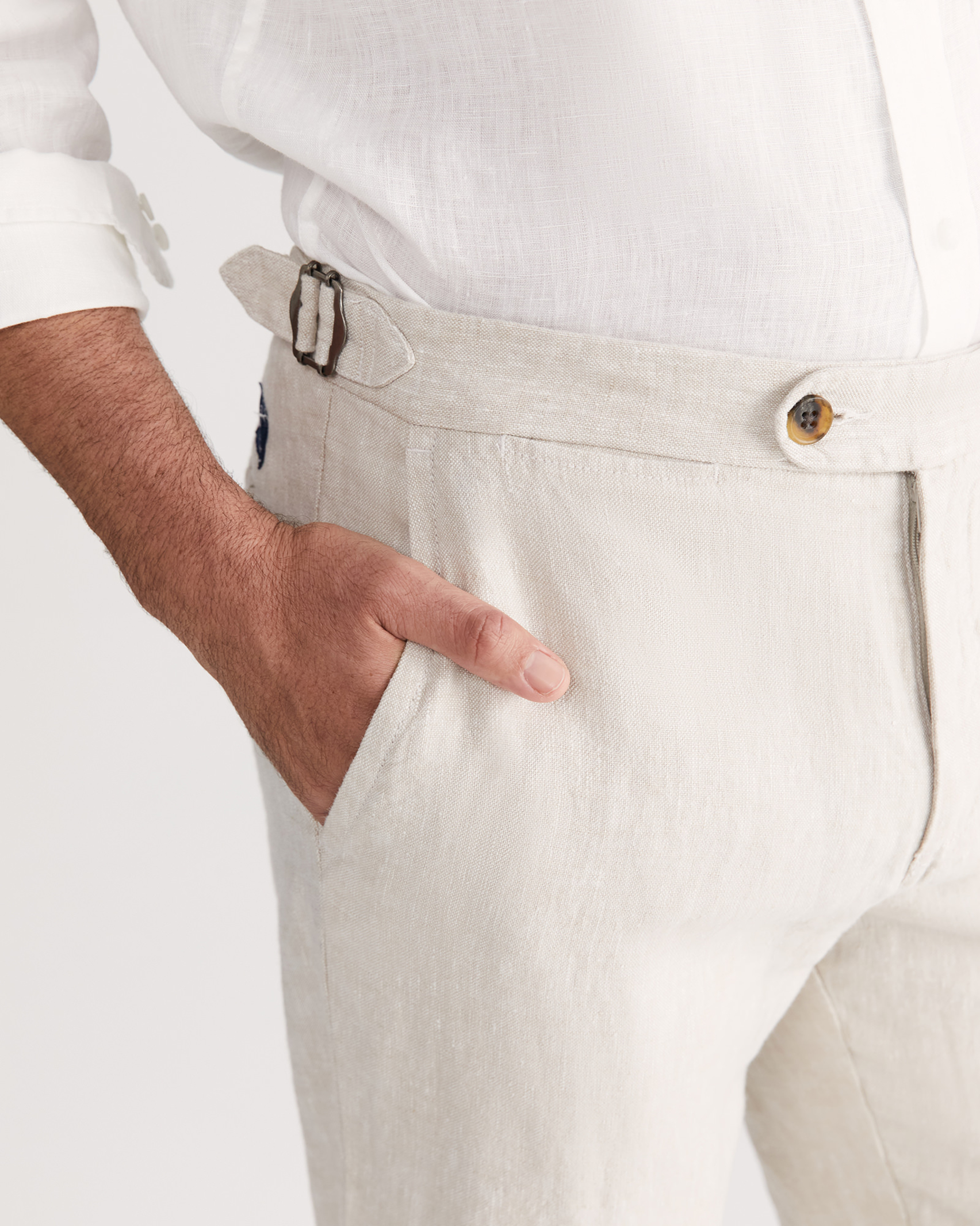 Greenwell Linen Pant in STONE