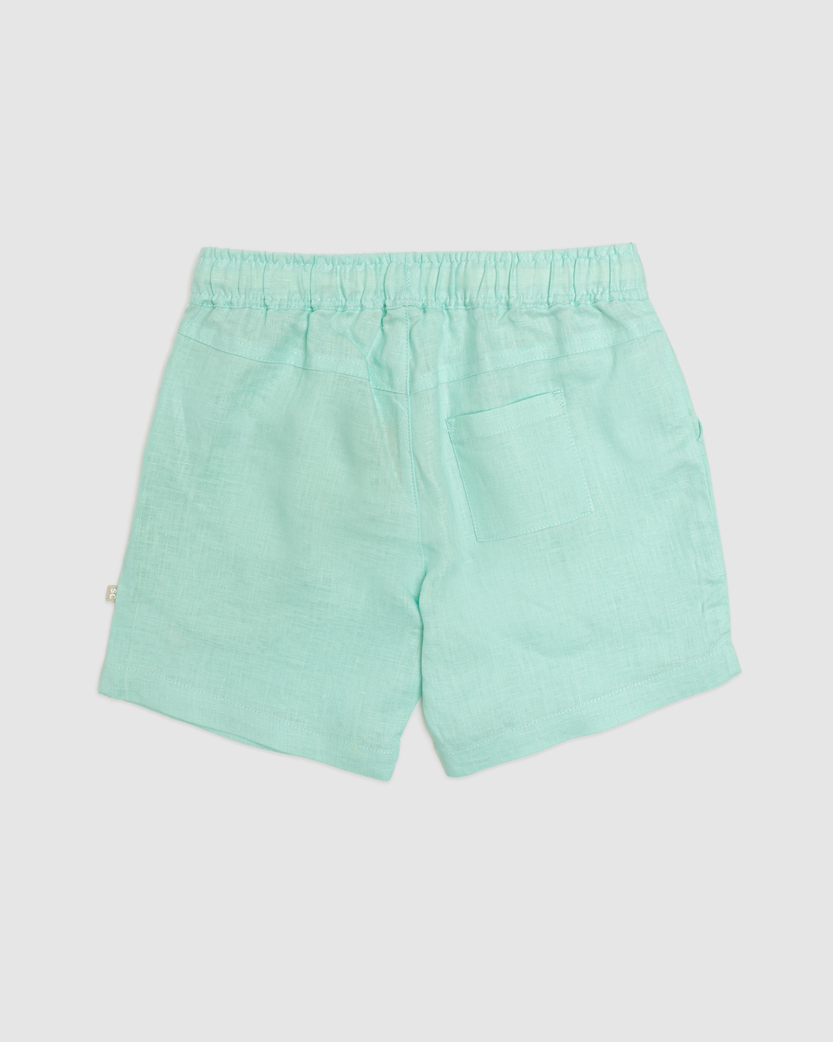 Leo Linen Baby Shorts in MINT