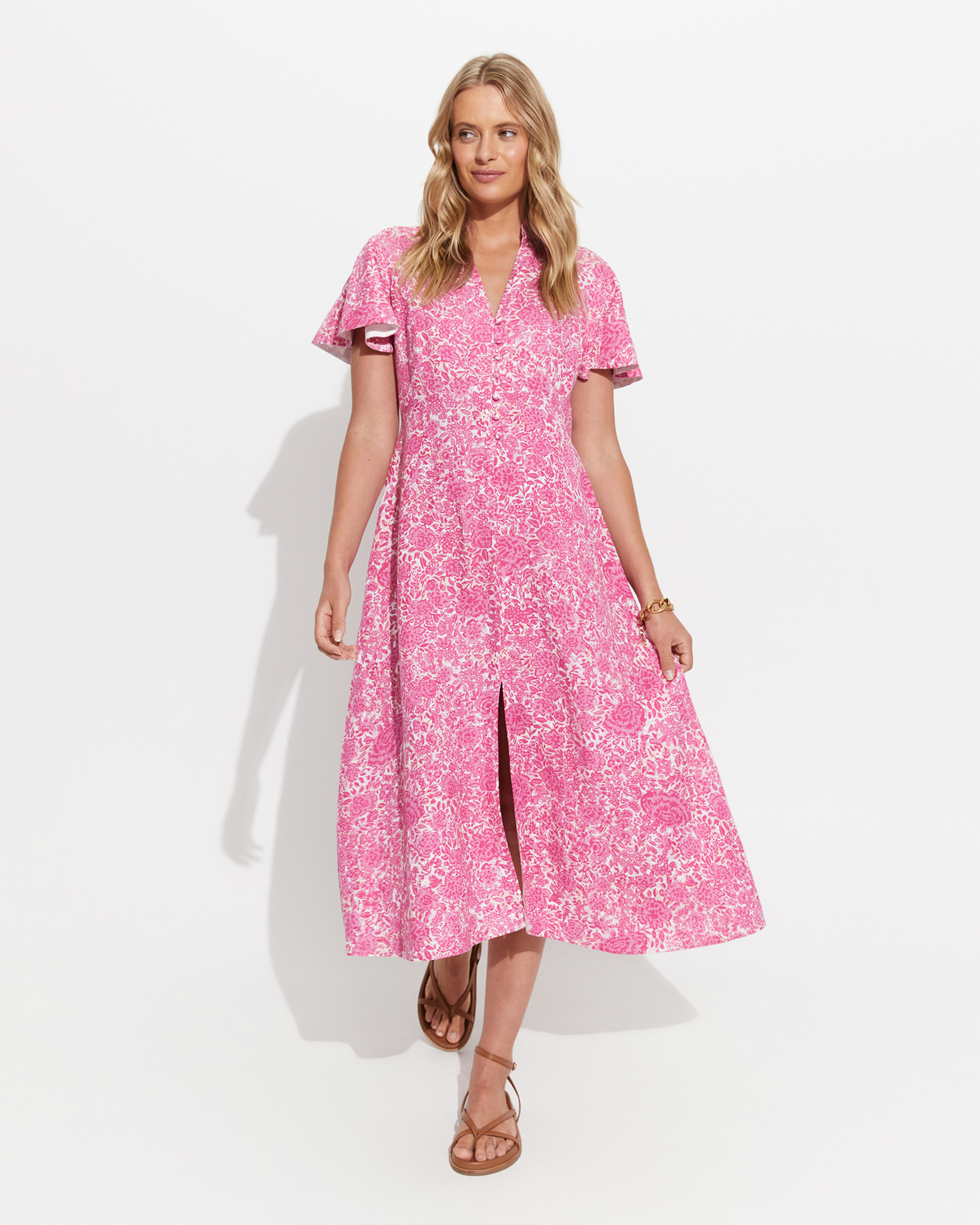 Fivel Fit And Flare Dress in PINK MULTI