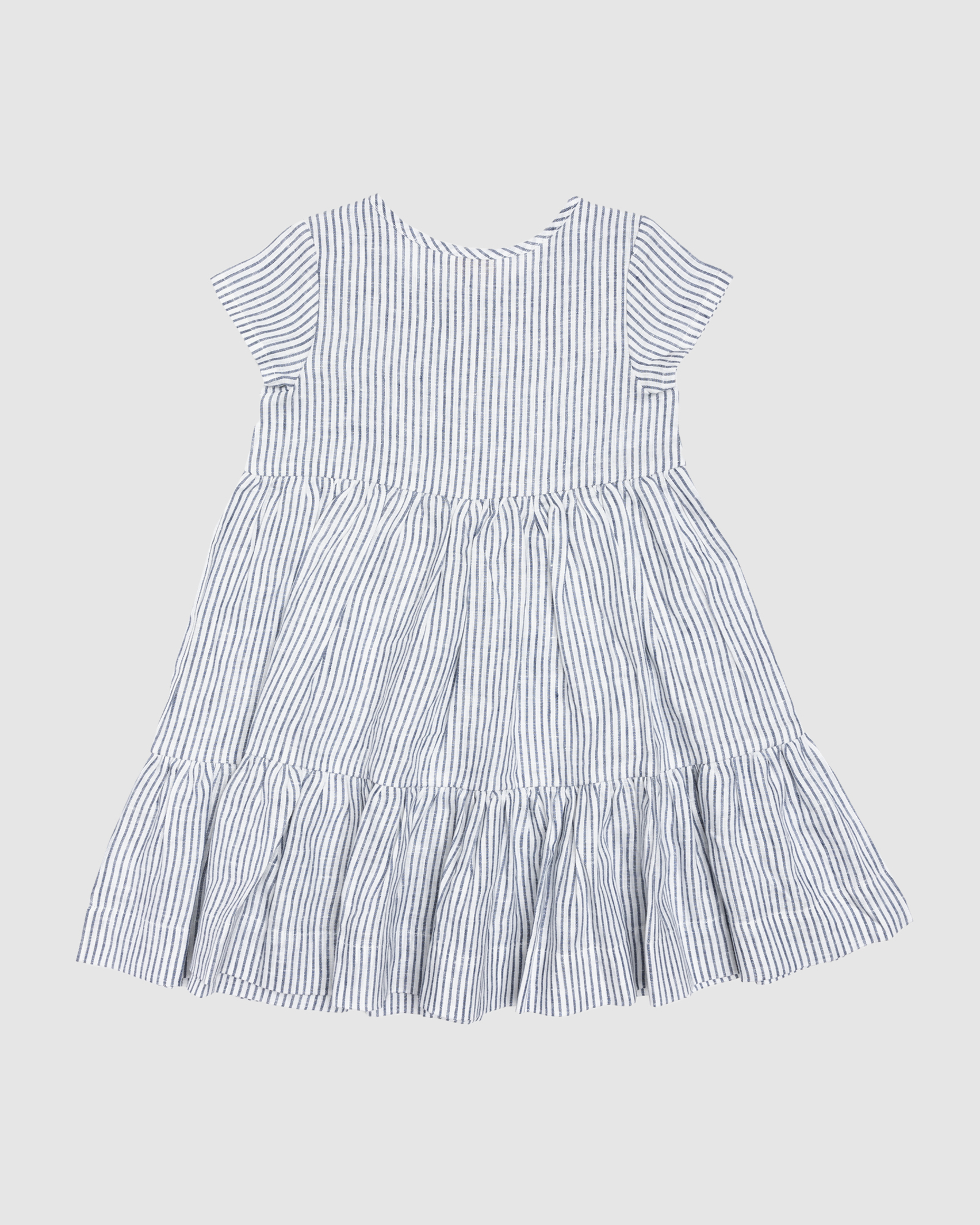 Daisy Stripe Dress in NAVY/WHITE