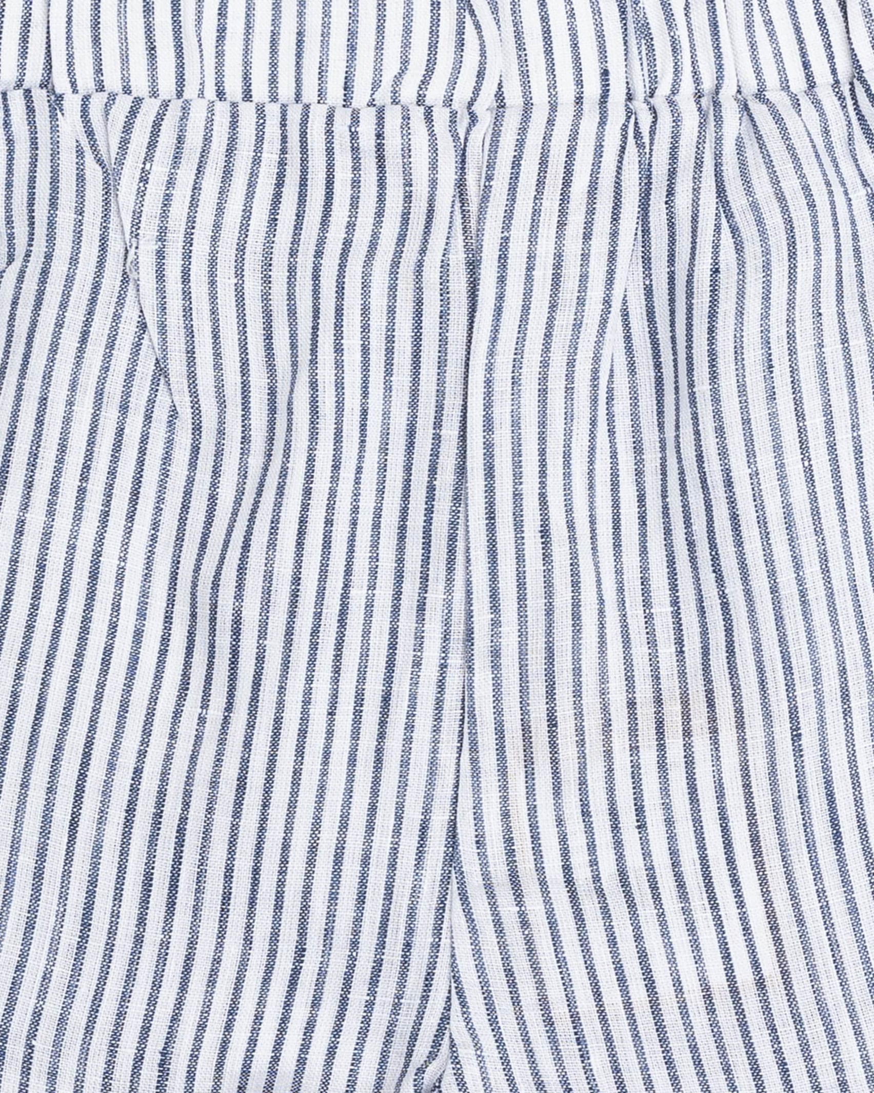 Daisy Stripe Frill Short in NAVY/WHITE