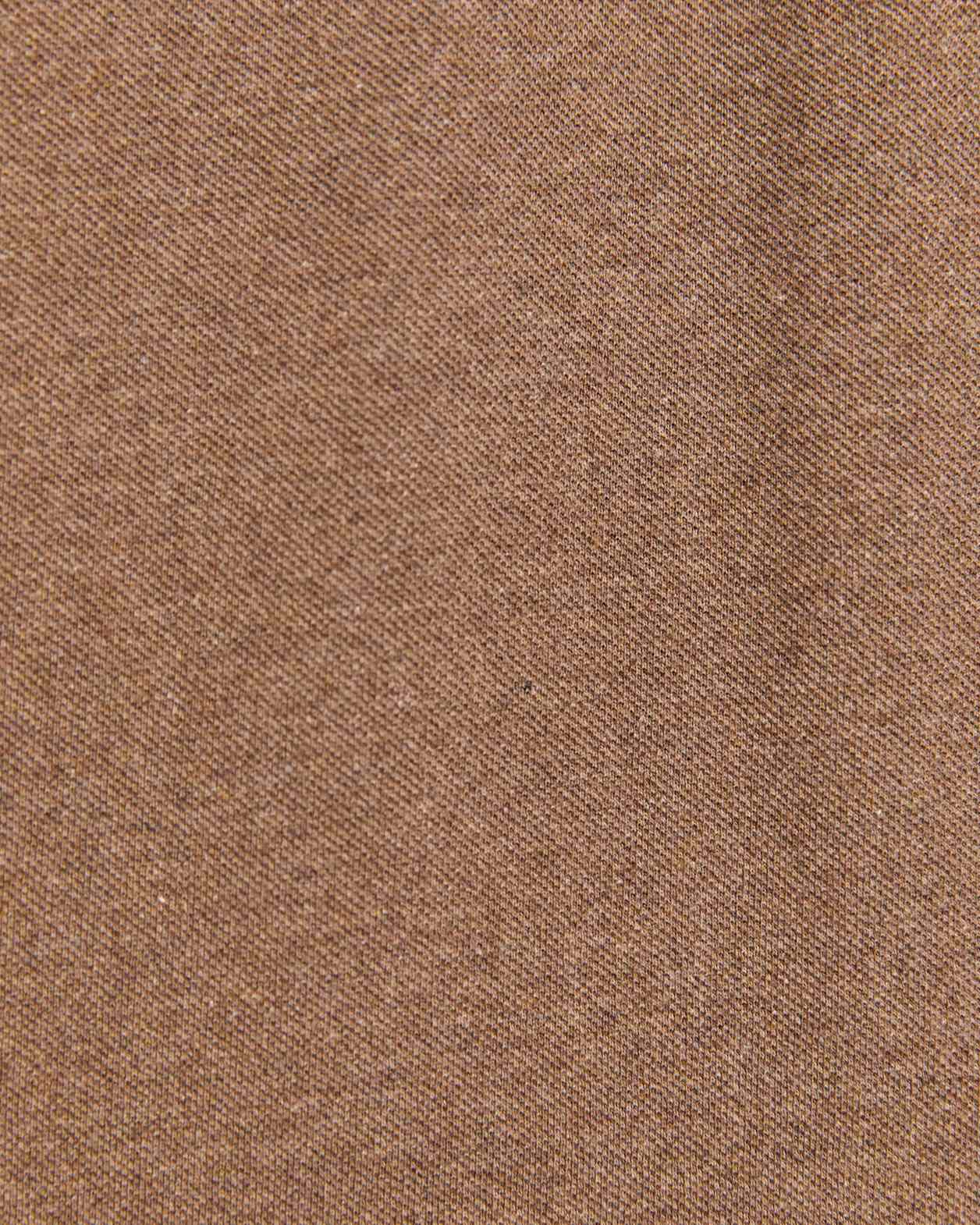 Pique Polo Melange in MOCHA MELANGE