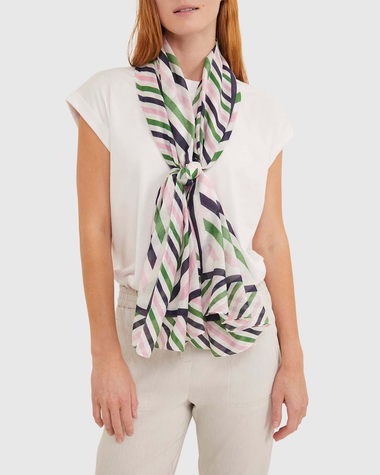 Lexi Cotton Silk Sarong in GREEN