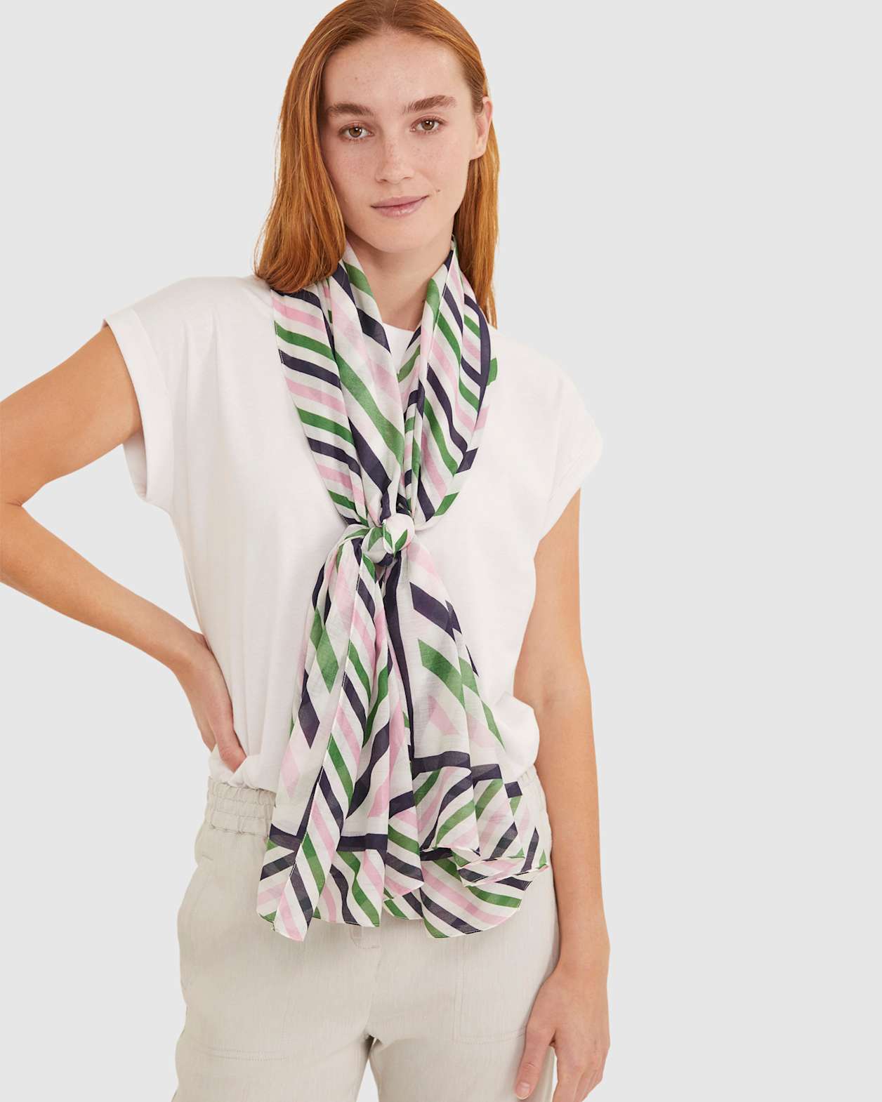 Lexi Cotton Silk Sarong in GREEN