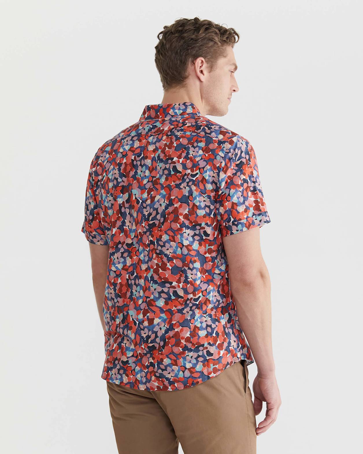 Alpha Tapered Shirt in RED MULTI