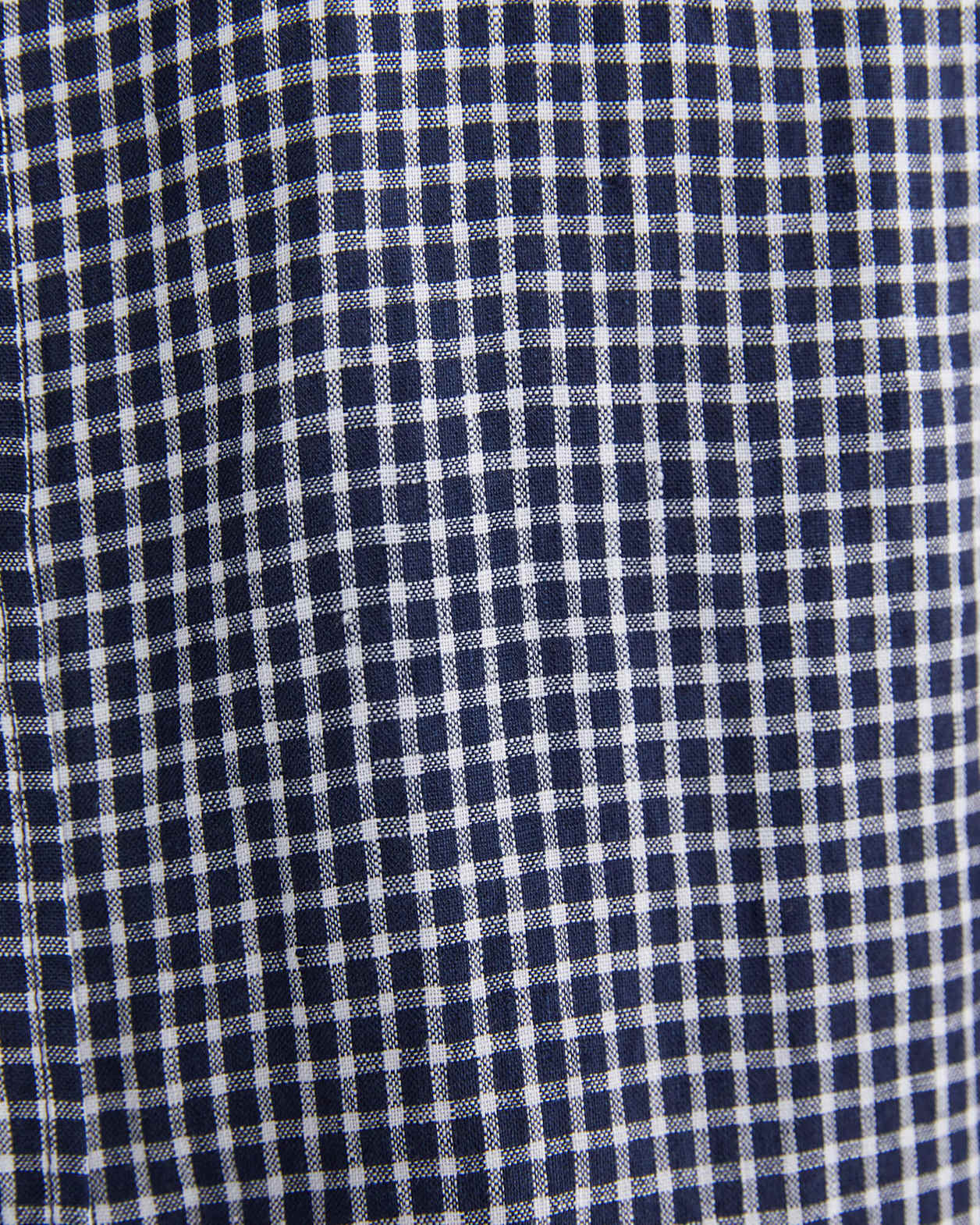 Check Linen Shirt in NAVY