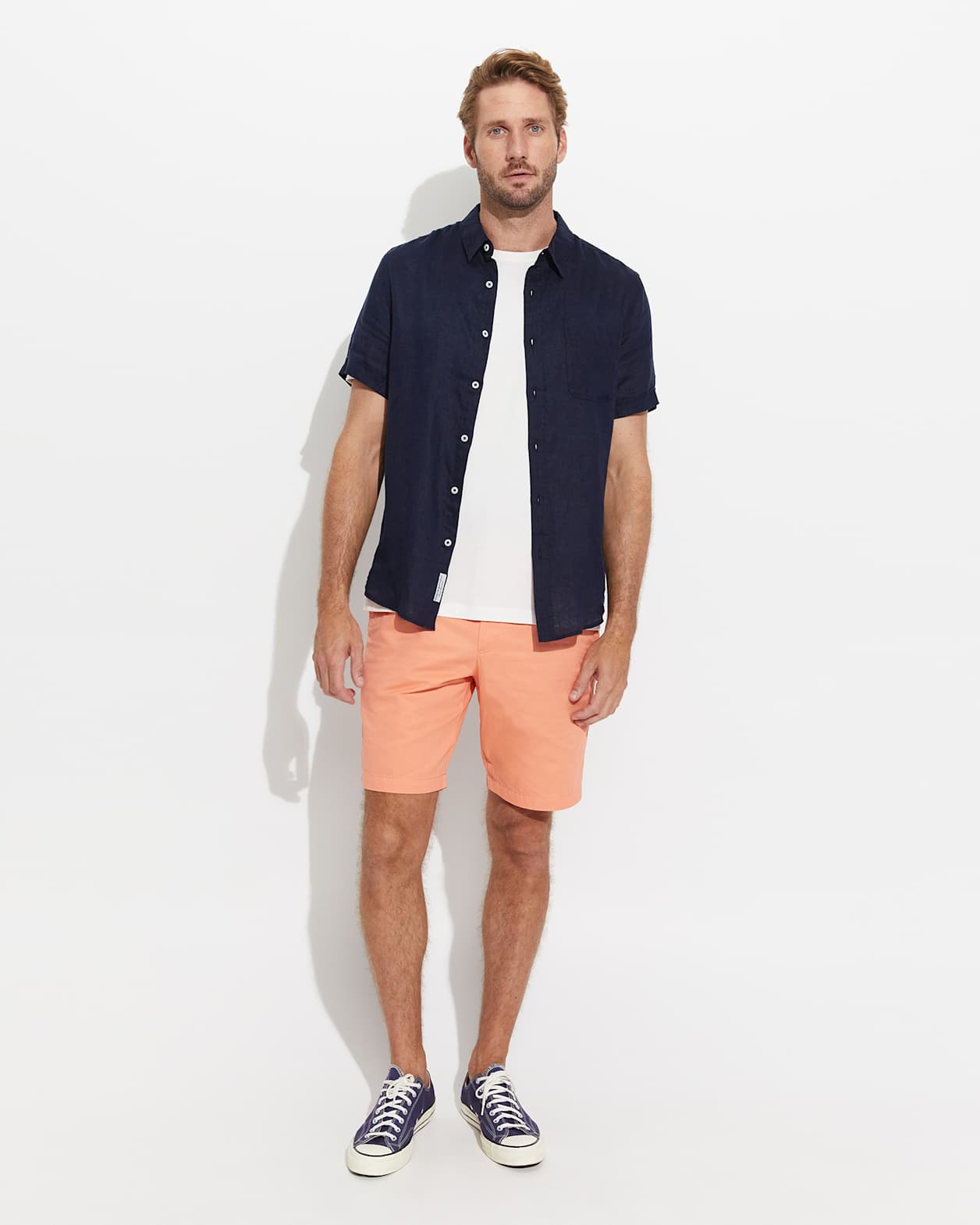 Classic Chino Short in SALMON