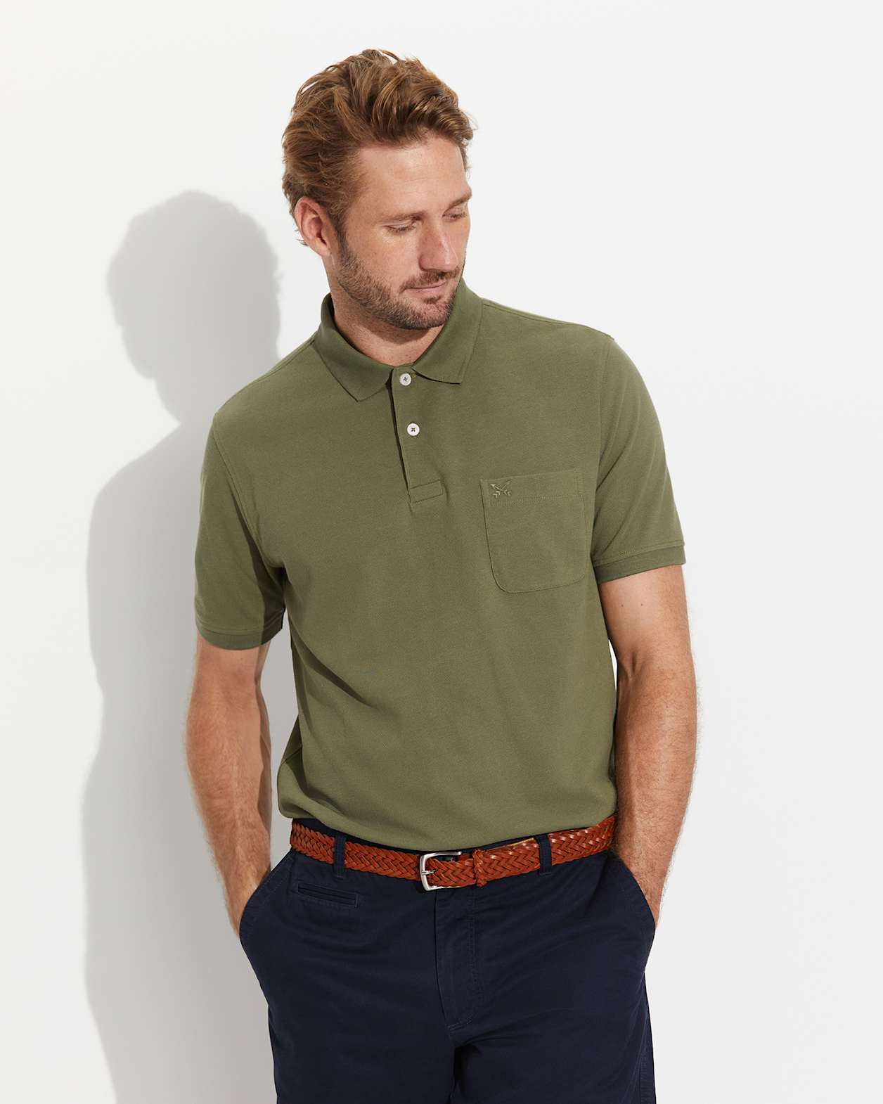 Apollo Woven Leather Belt in TAN