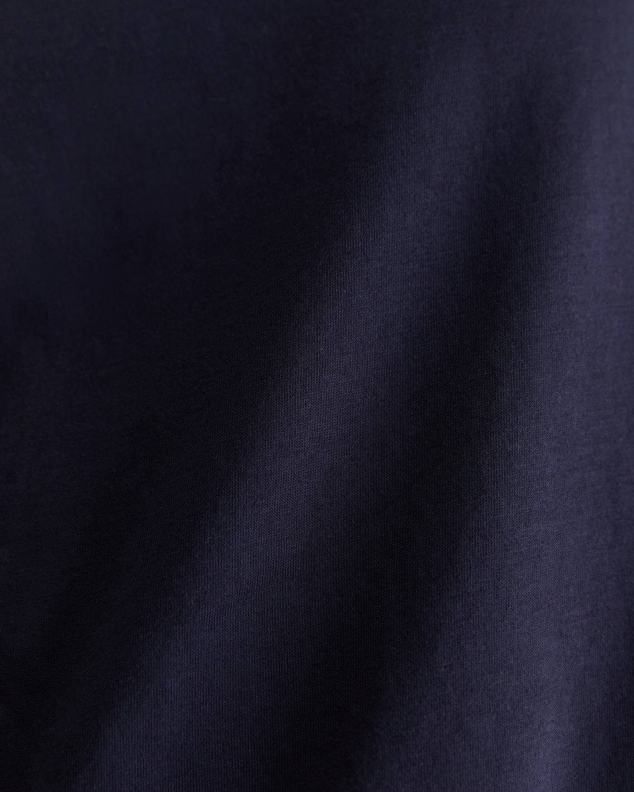 Cotton Crew 3 Quarter Sleeve T-Shirt in NAVY