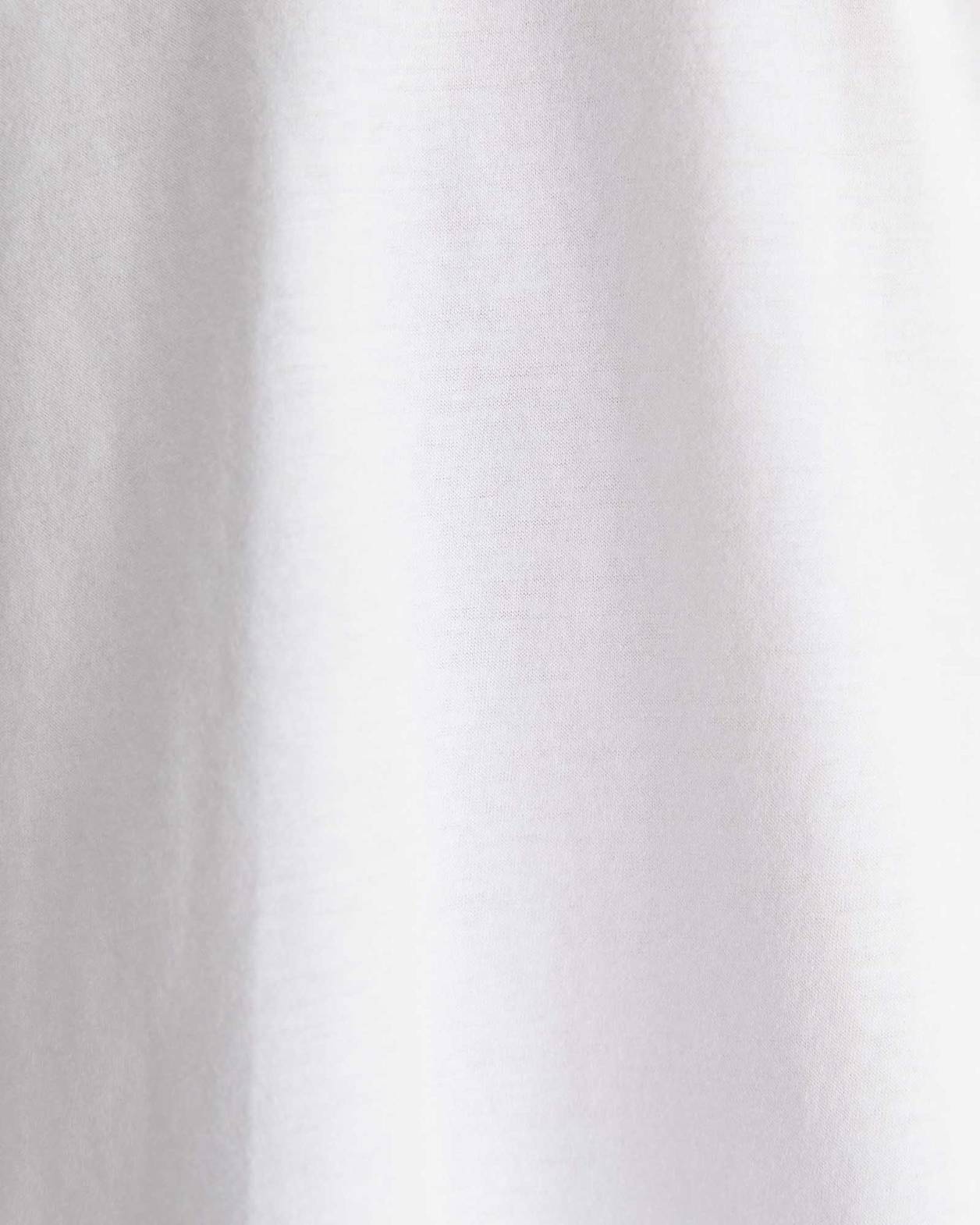 Cotton Crew 3 Quarter Sleeve T-Shirt in WHITE