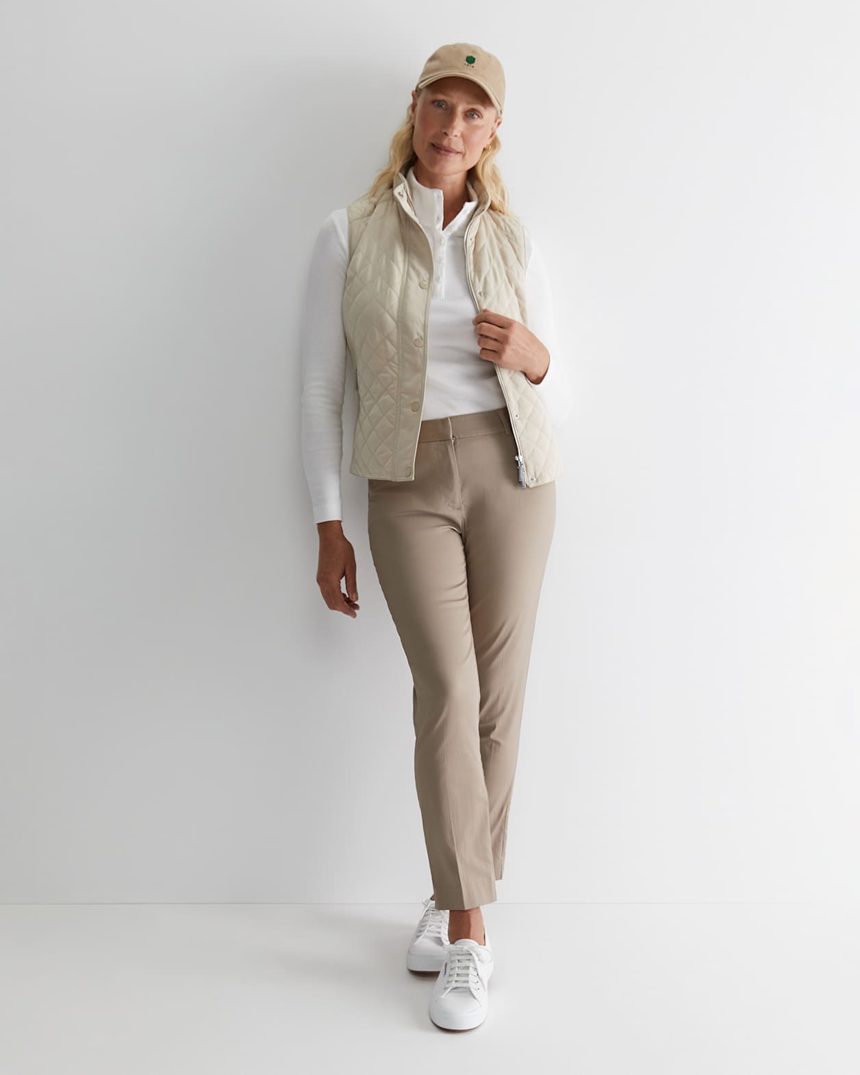Vera Quilted Vest in STONE