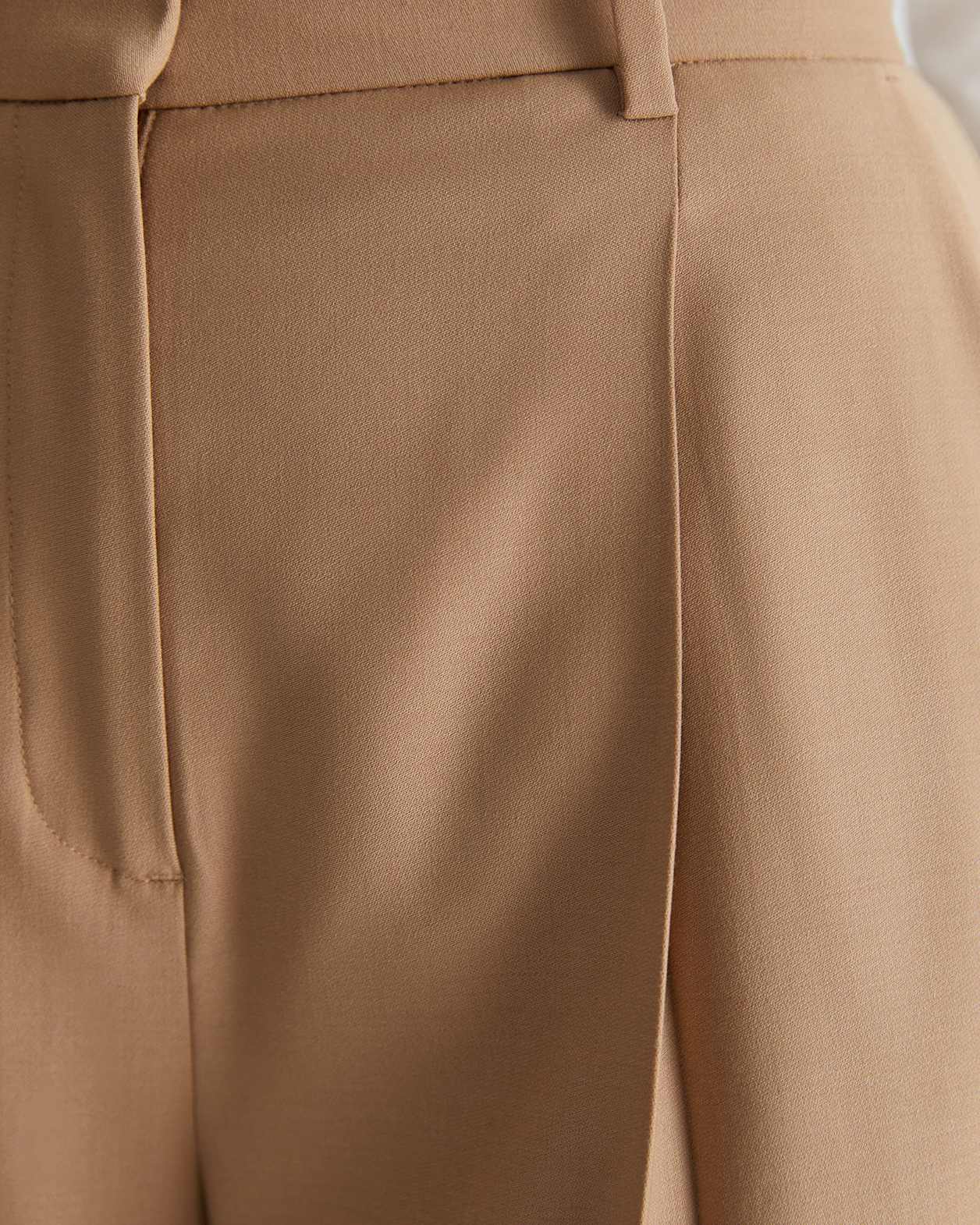 Bianca Pleat Pant in CAMEL