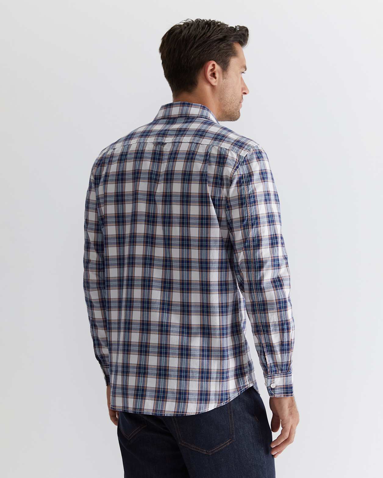 Callam Check Shirt in NAVY MULTI