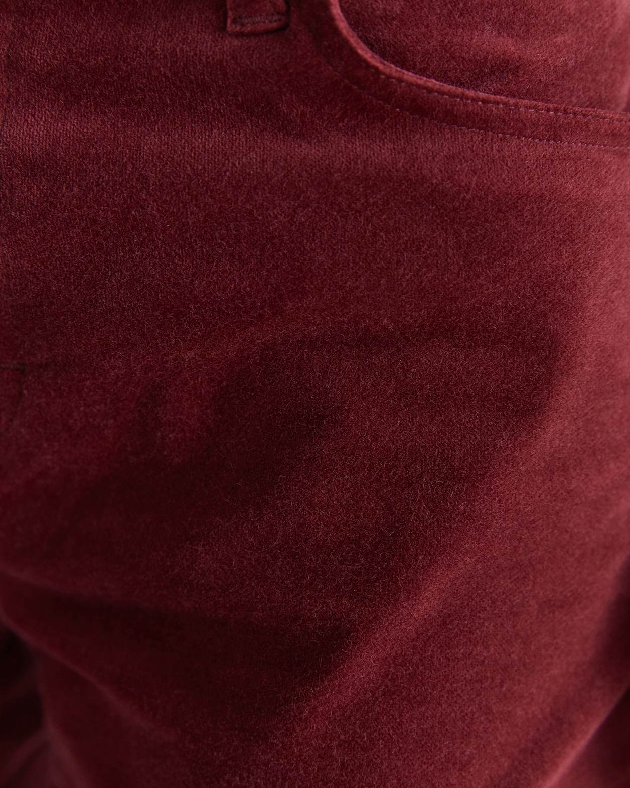 Cleo Velvet Pant in WINE