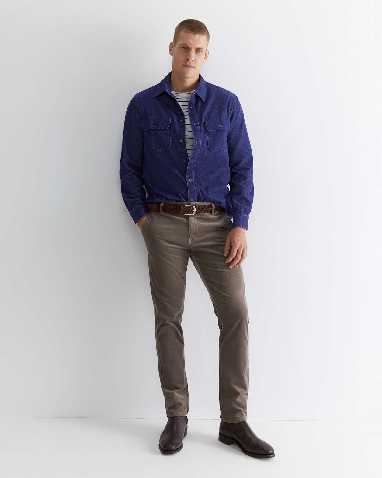Cullen Cord Shirt in BALL POINT BLUE