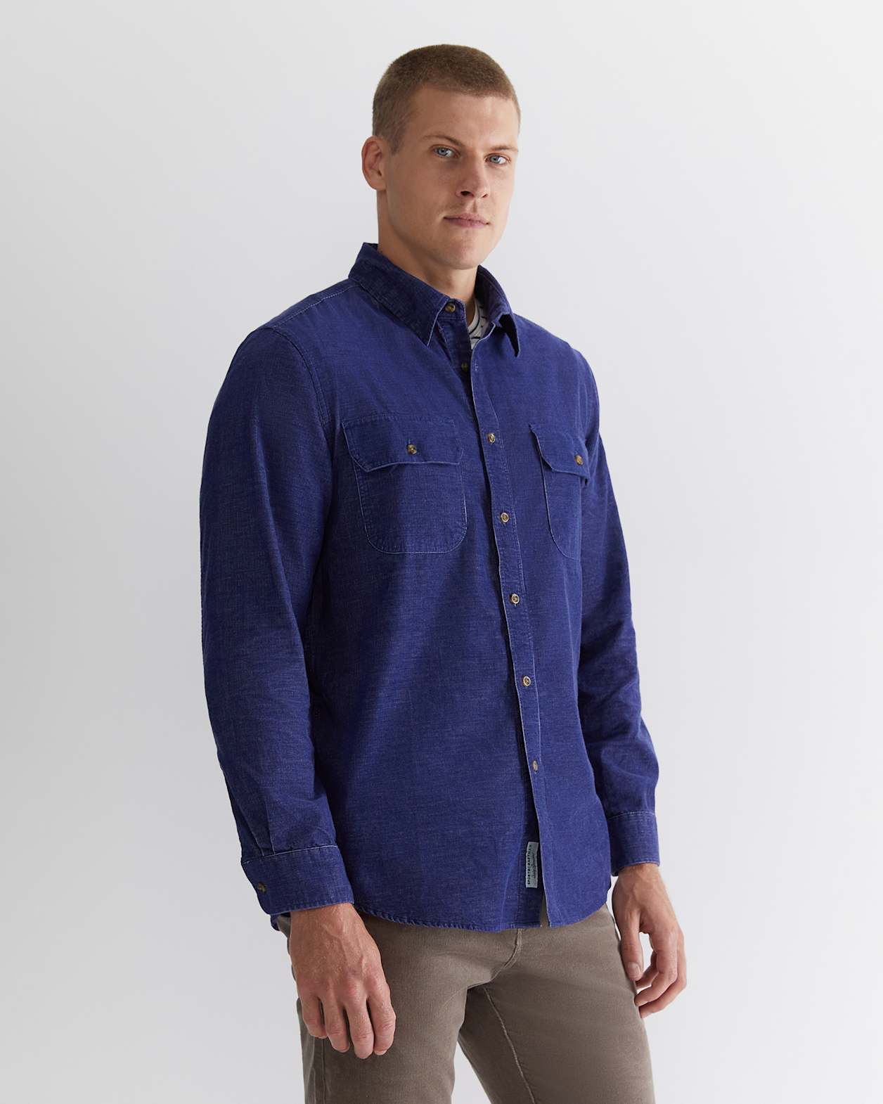 Cullen Cord Shirt in BALL POINT BLUE