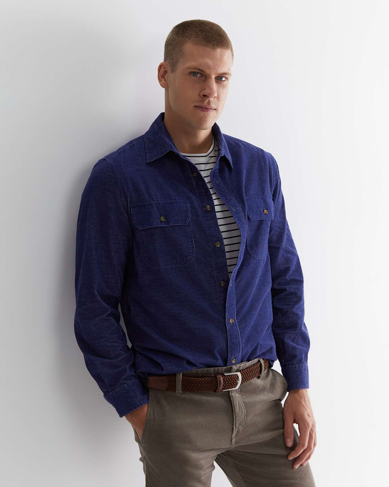 Cullen Cord Shirt in BALL POINT BLUE