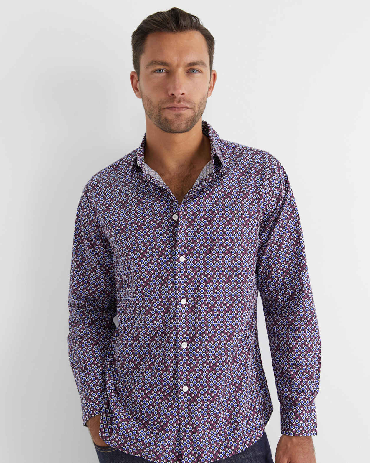 Azra Liberty Shirt in WINEBERRY