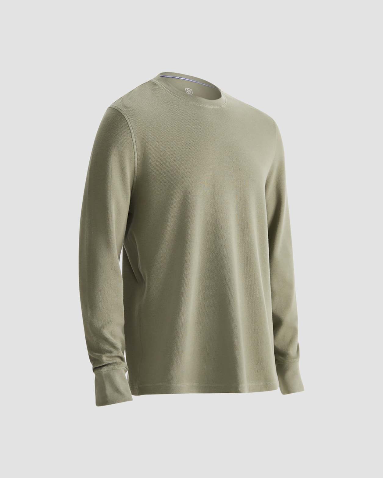 Willcath Textured Long Sleeve Tee in MOSS