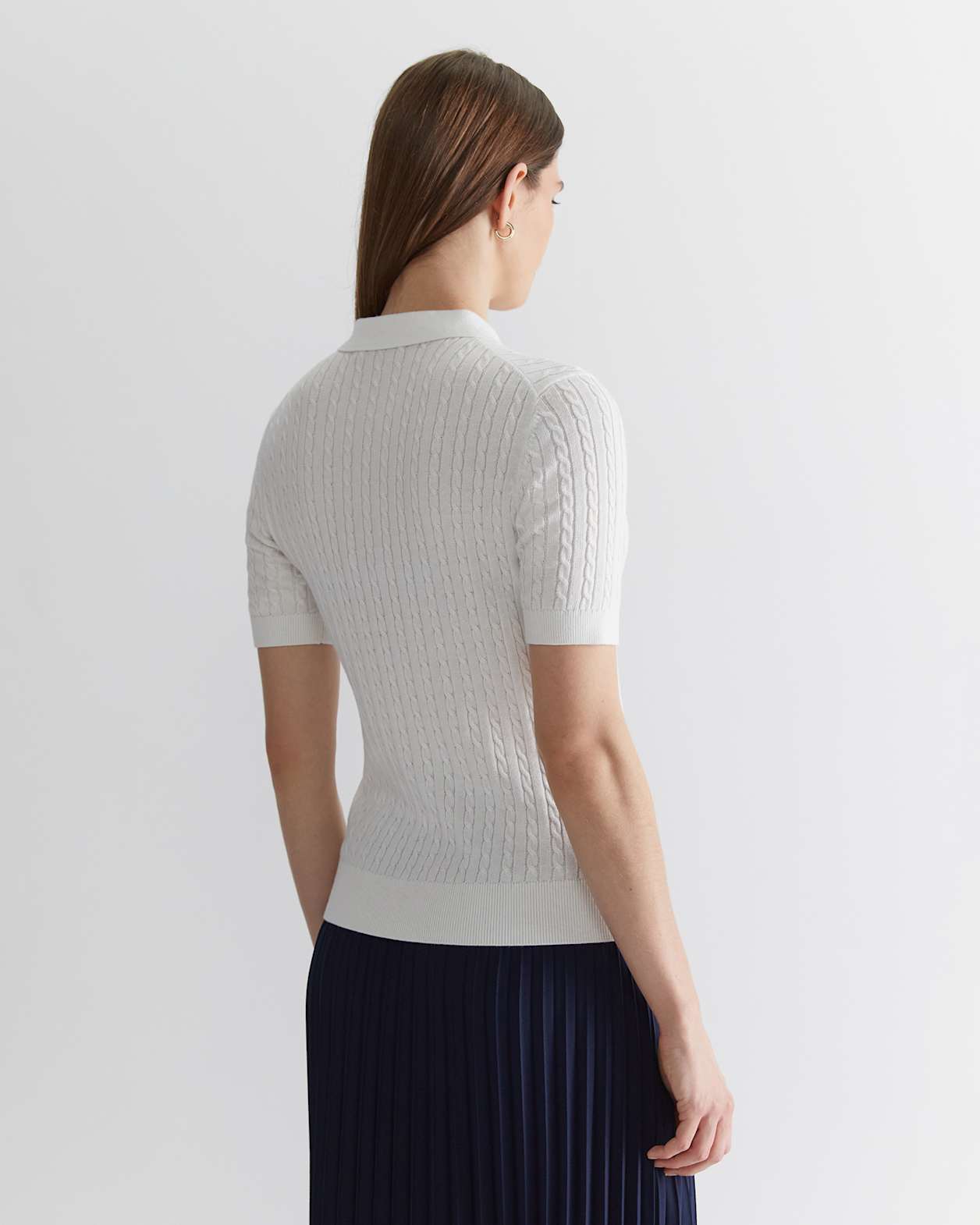Elka Cable Polo in WHITE