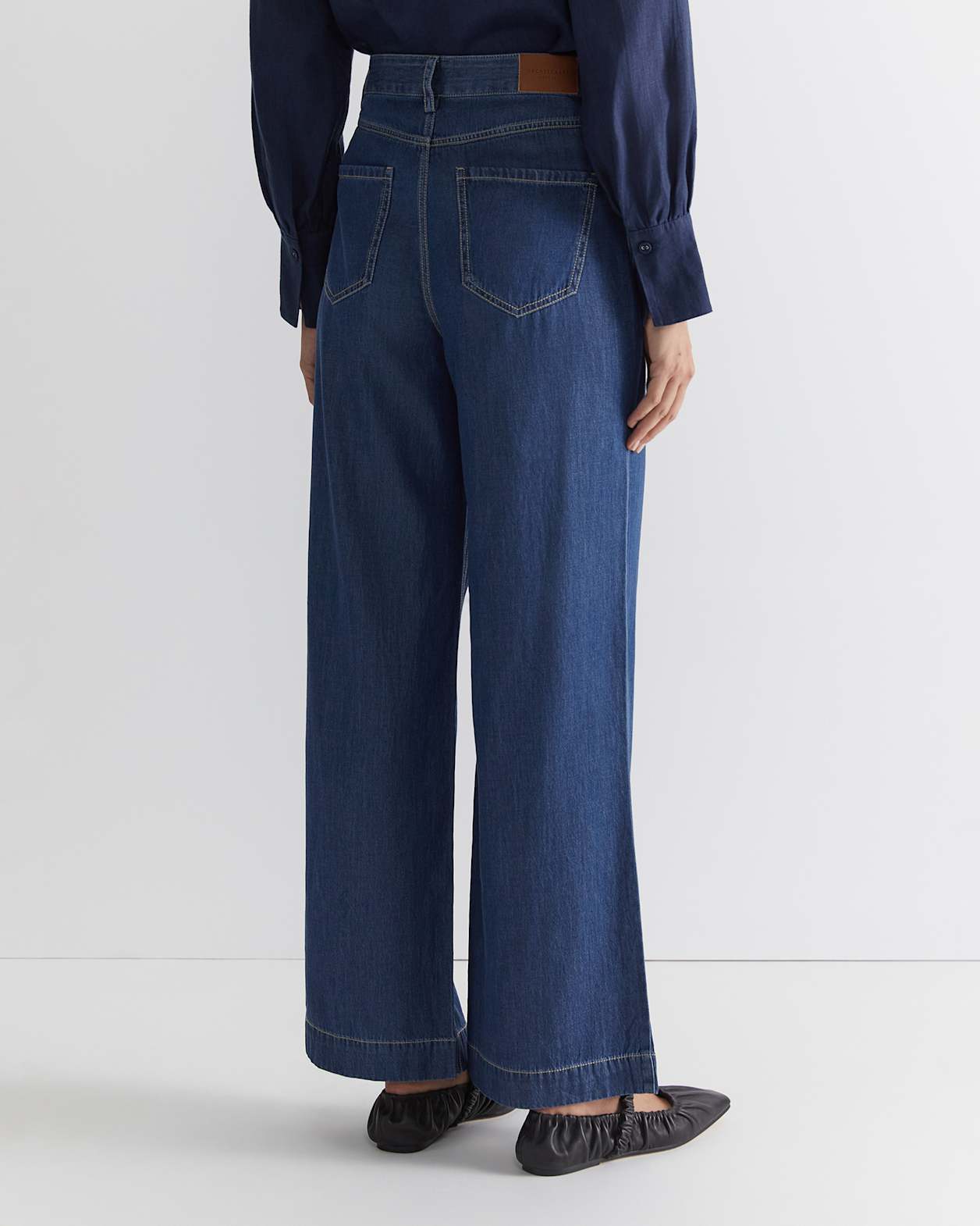 Tuva Denim Wide Leg Pant in DENIM