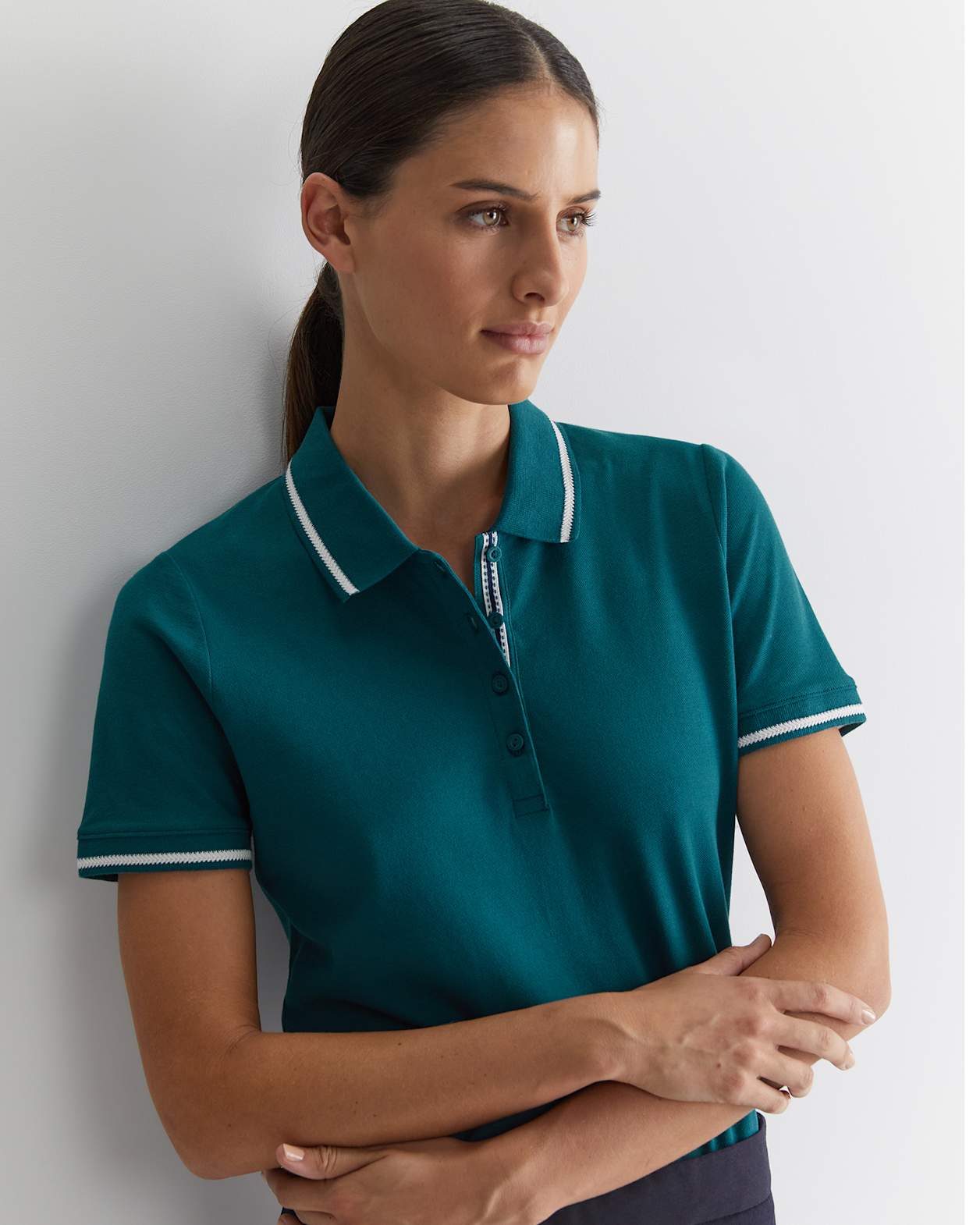 Jodie Pique Polo in TEAL