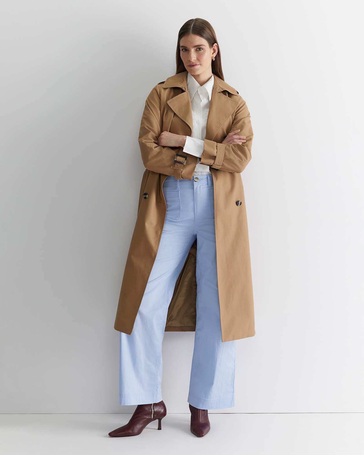 Evie Wide Leg Pant in PALE BLUE