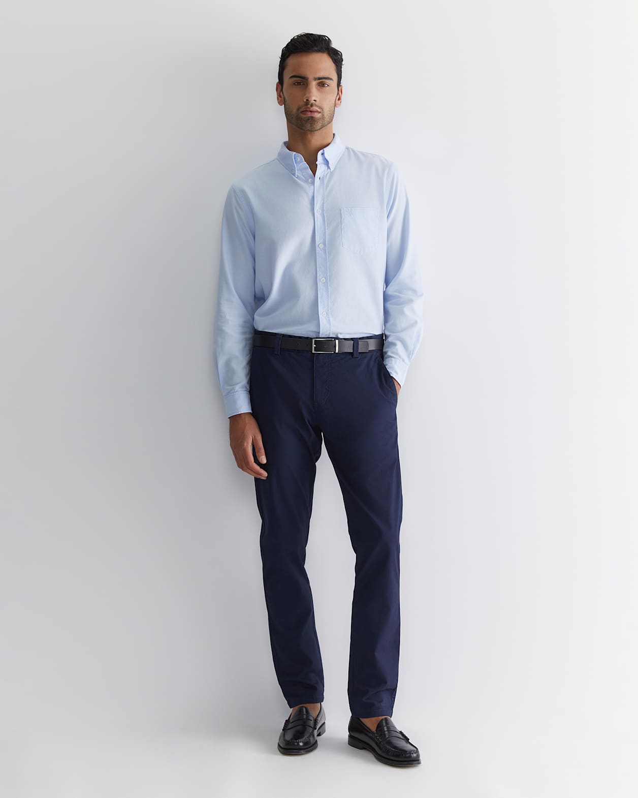 Oxford Long Sleeve Shirt in FROST BLUE