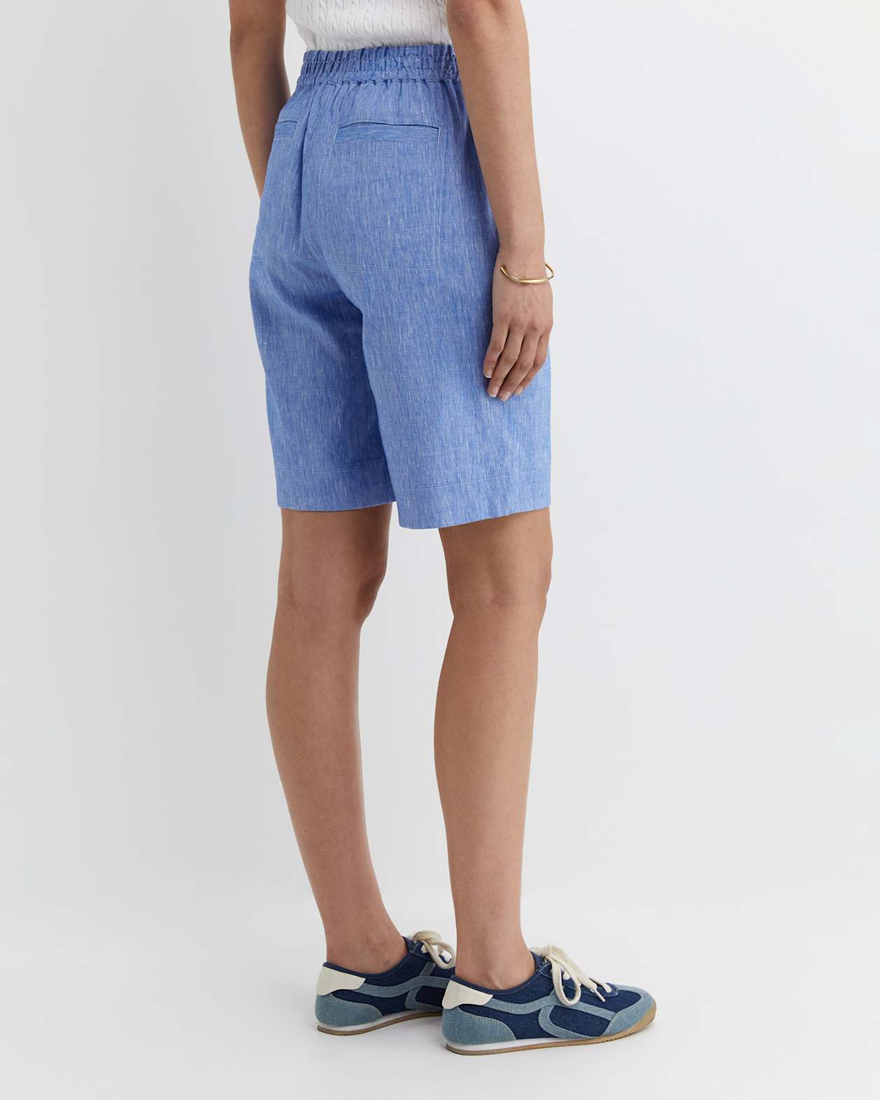 Rosa Linen Short in CERULEAN