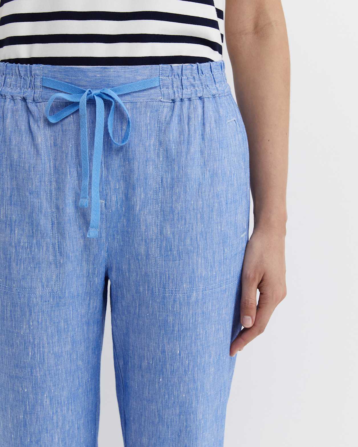 Rosa Linen Pant in CERULEAN