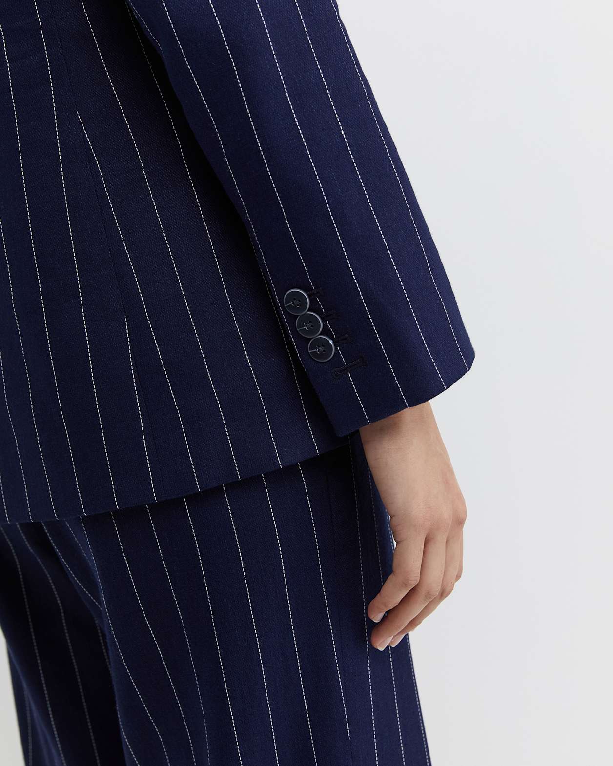 Brianne Stripe Blazer in NAVY/WHITE