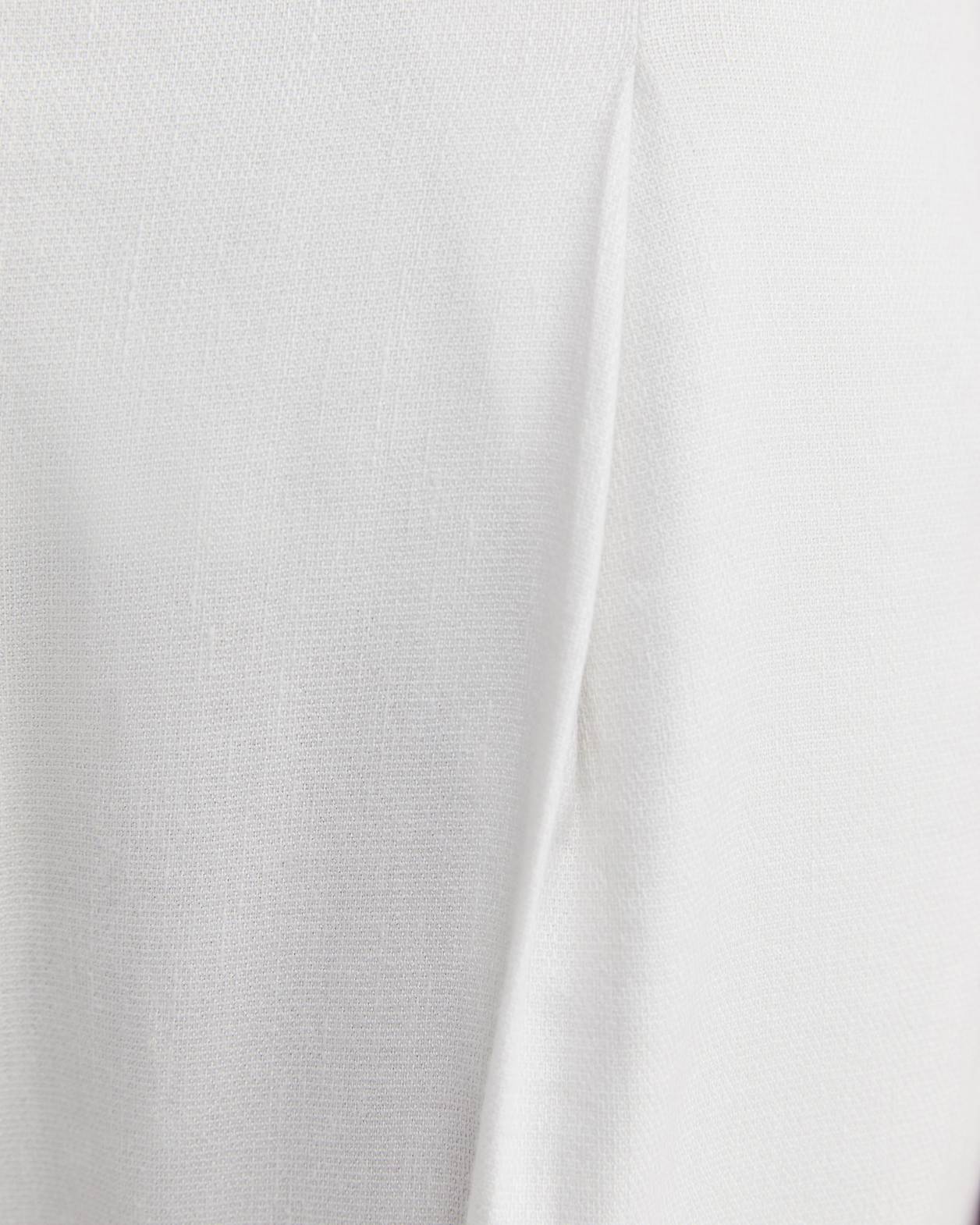 Brianne Wide Leg Pleat Pant in WHITE