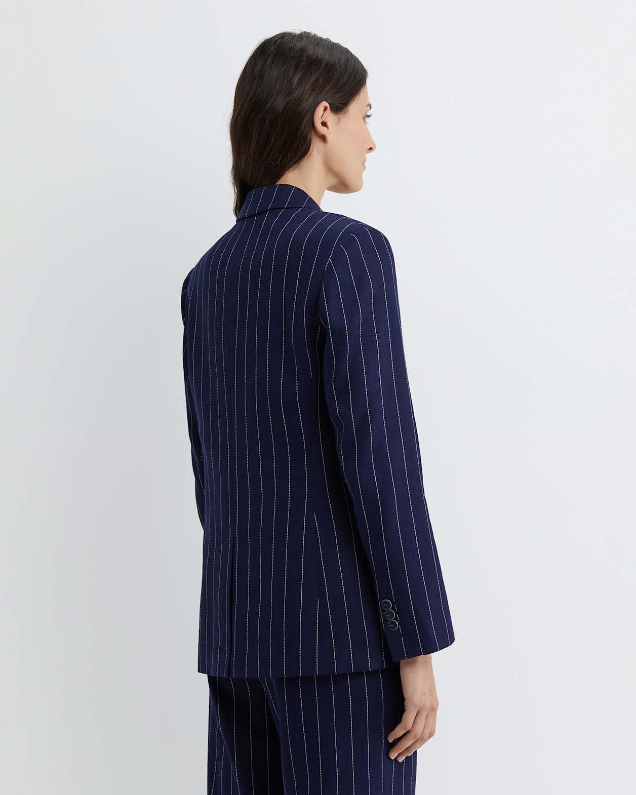 Brianne Stripe Blazer in NAVY/WHITE
