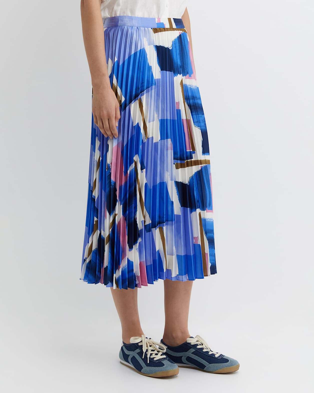 Martine Pleat Skirt in MULTI