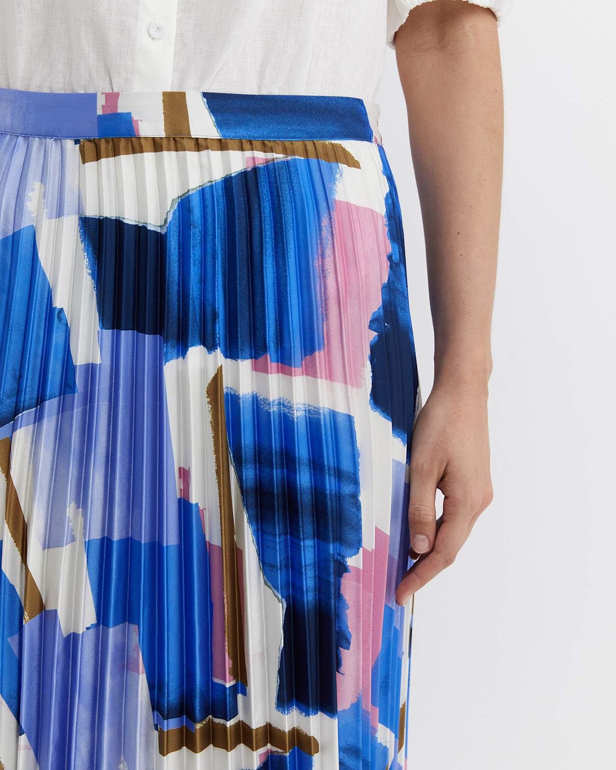 Martine Pleat Skirt in MULTI