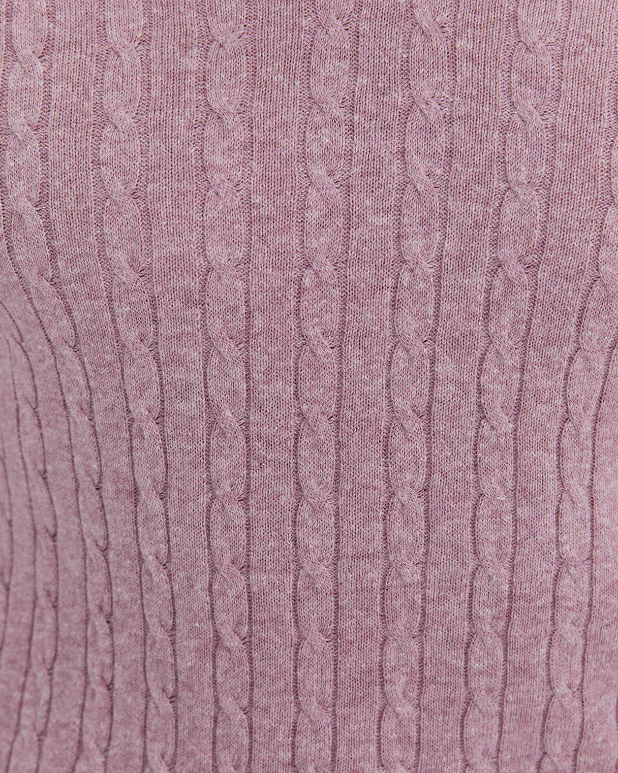 Murrinar Cable Knit Polo in PINK MELANGE