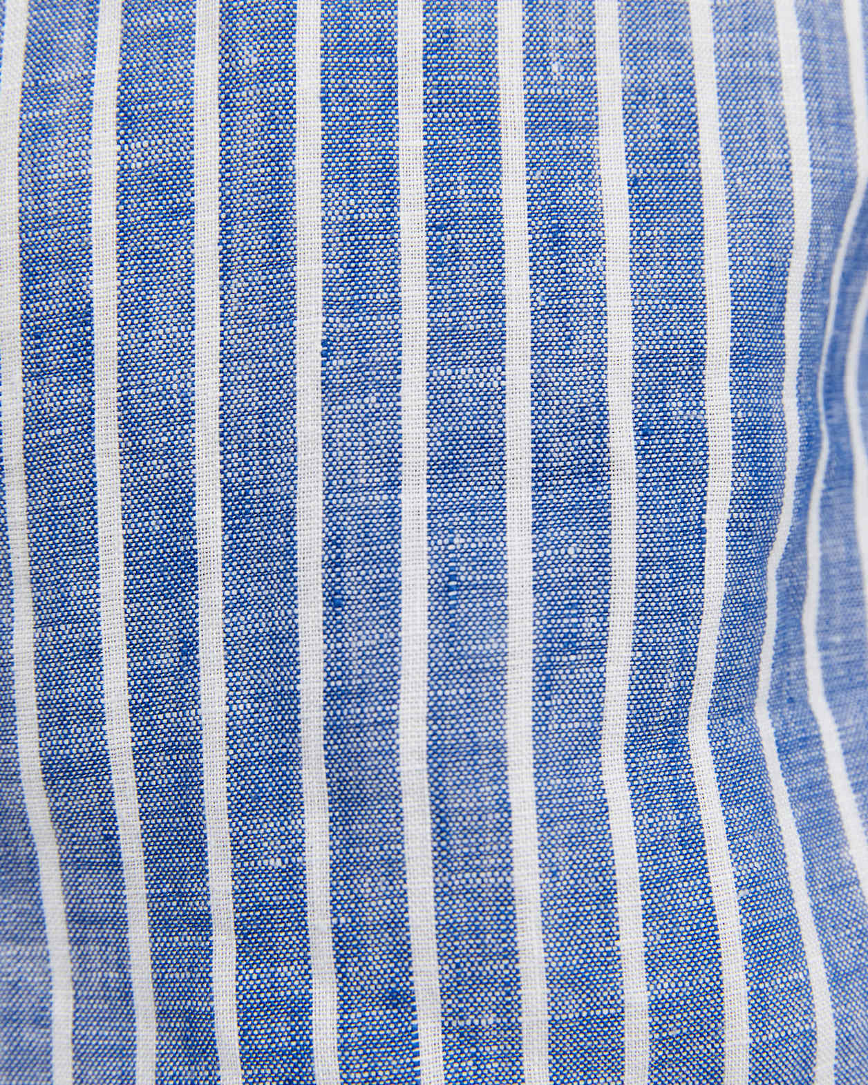 Chalmers Long Sleeve Stripe Linen Shirt in BLUE/WHITE